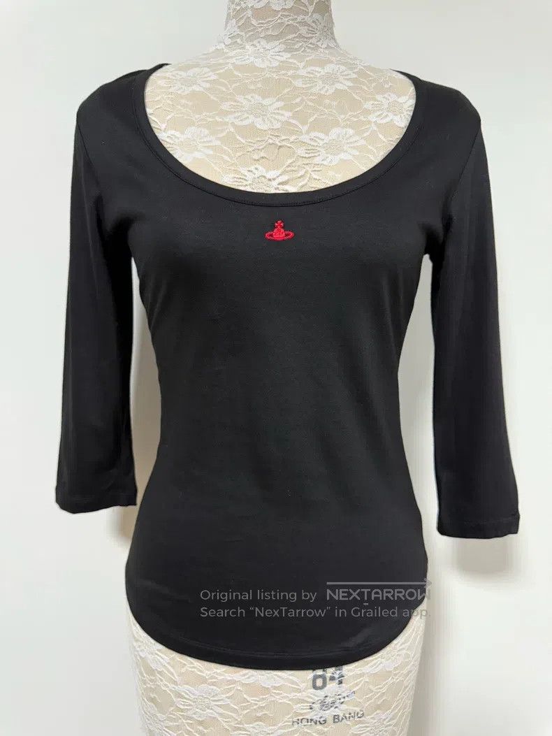 Vivienne Westwood Vivienne Westwood Black Red Orb Embroidery Seven-Eighth Sl Size L / US 10 / IT 46 - 2 Thumbnail