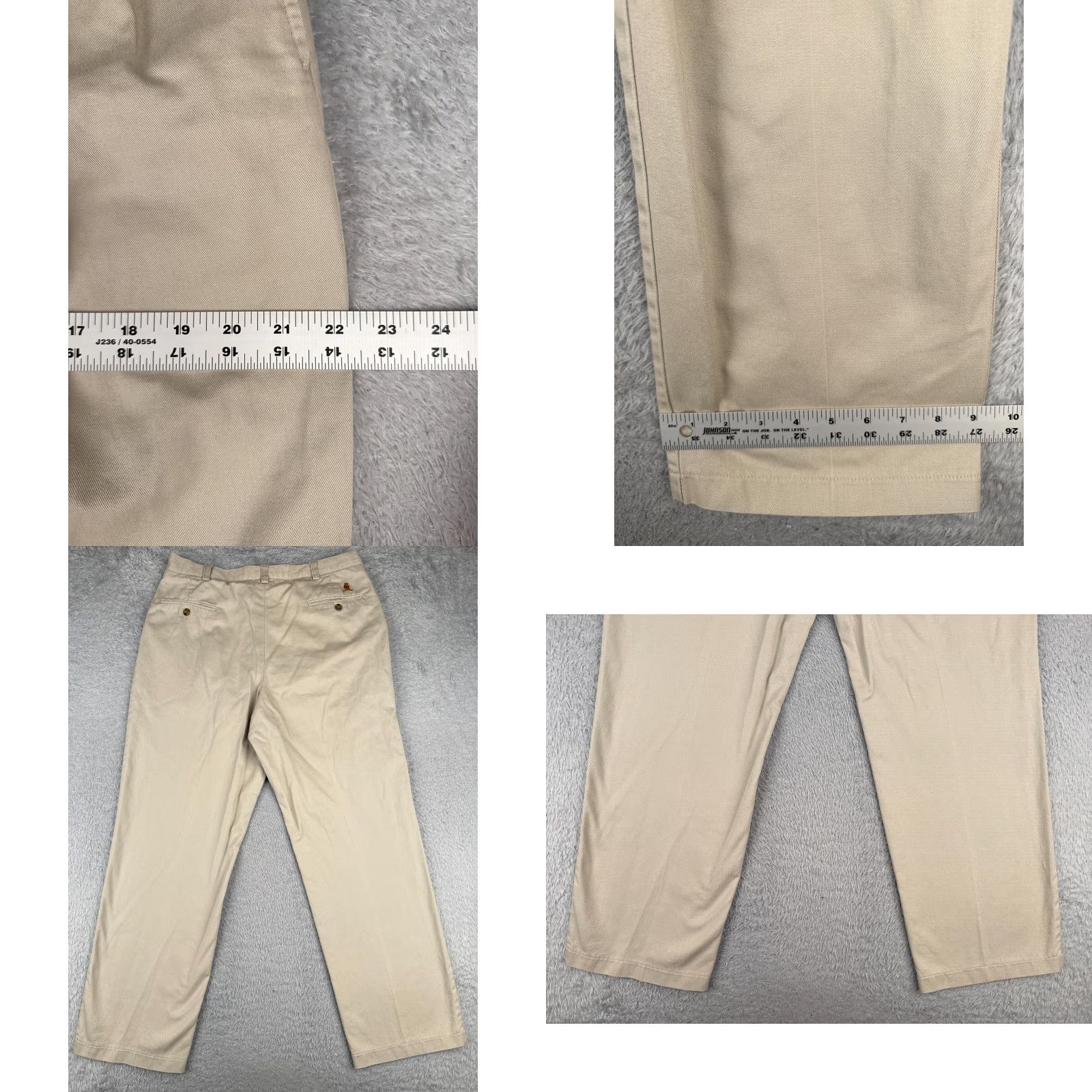 Tommy Hilfiger Tommy Hilfiger Pants Mens 36 Beige Pleated Front Khaki Cotton Twill Casual 36x32 Size US 36 / EU 52 - 9 Thumbnail