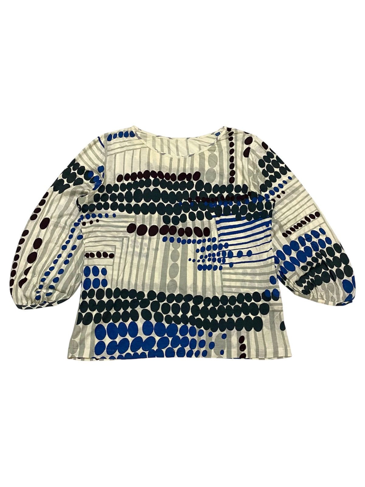 Issey Miyake Plantation by Issey Miyake Dot Printed Blouse Size M / US 6-8 / IT 42-44 - 1 Thumbnail