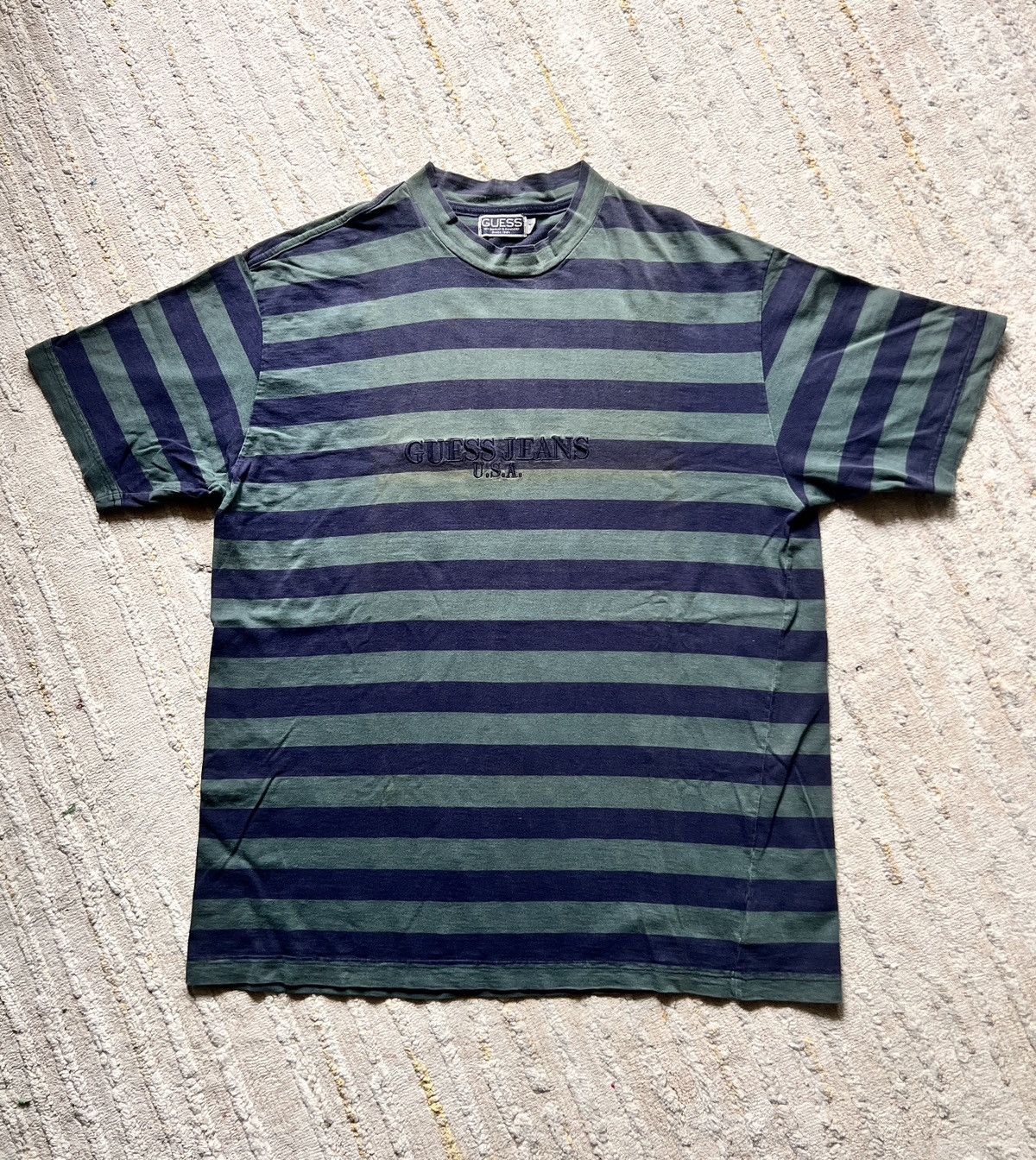 Grailed × Guess × Vintage 90s Guess Stripe Tshirt Size US M / EU 48-50 / 2 - 1 Thumbnail