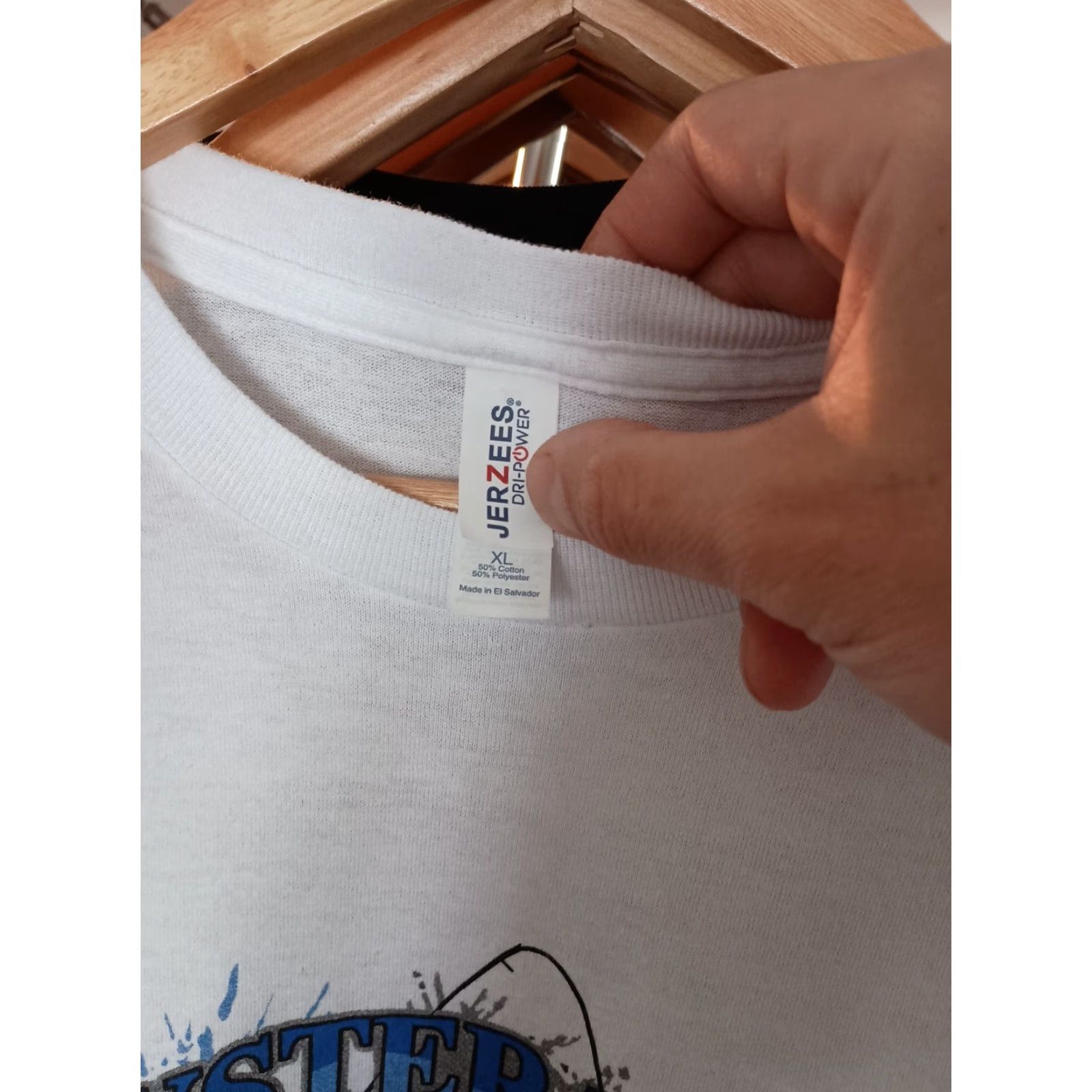 Jerzees Oyster Bay Bluefish Tournament NWOT T Shirt XL White Long Island Fishing Sponsor Men Size US XL / EU 56 / 4 - 2 Thumbnail