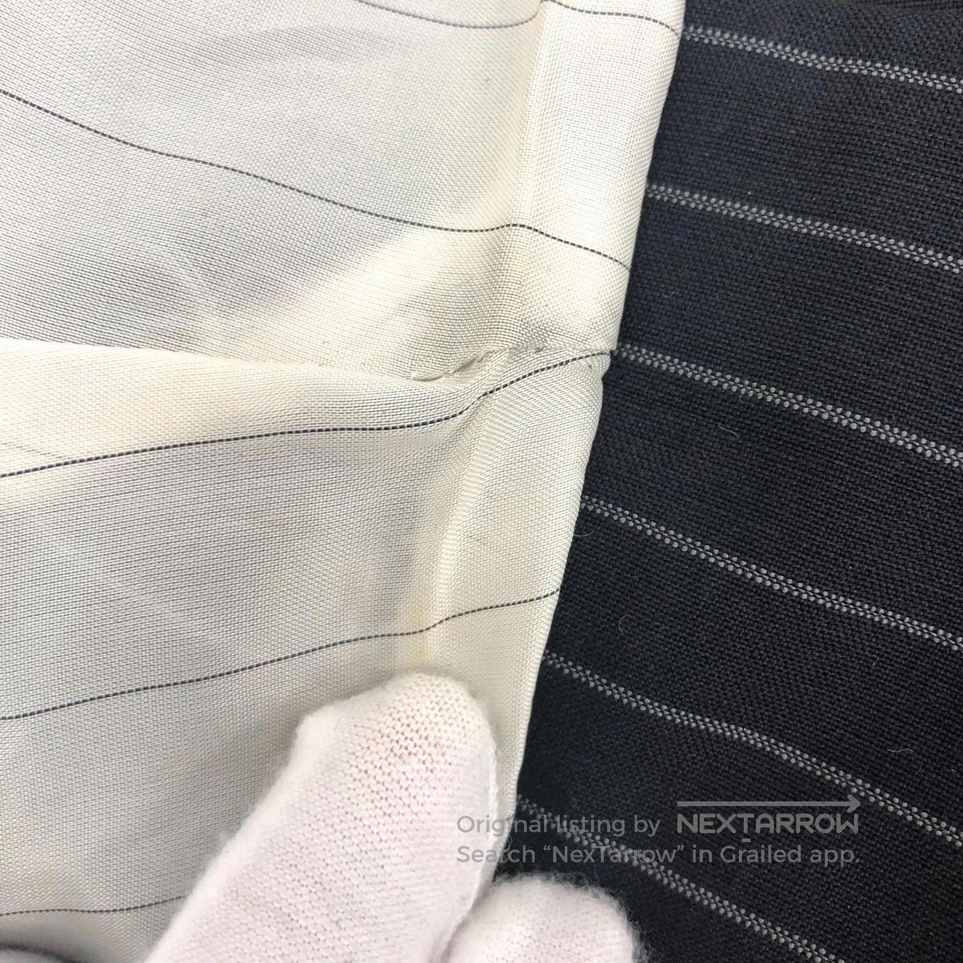 Dolce & Gabbana Dolce Gabbana Black Vertical Stripe Wool Reversible Collar Size US M / EU 48-50 / 2 - 9 Thumbnail