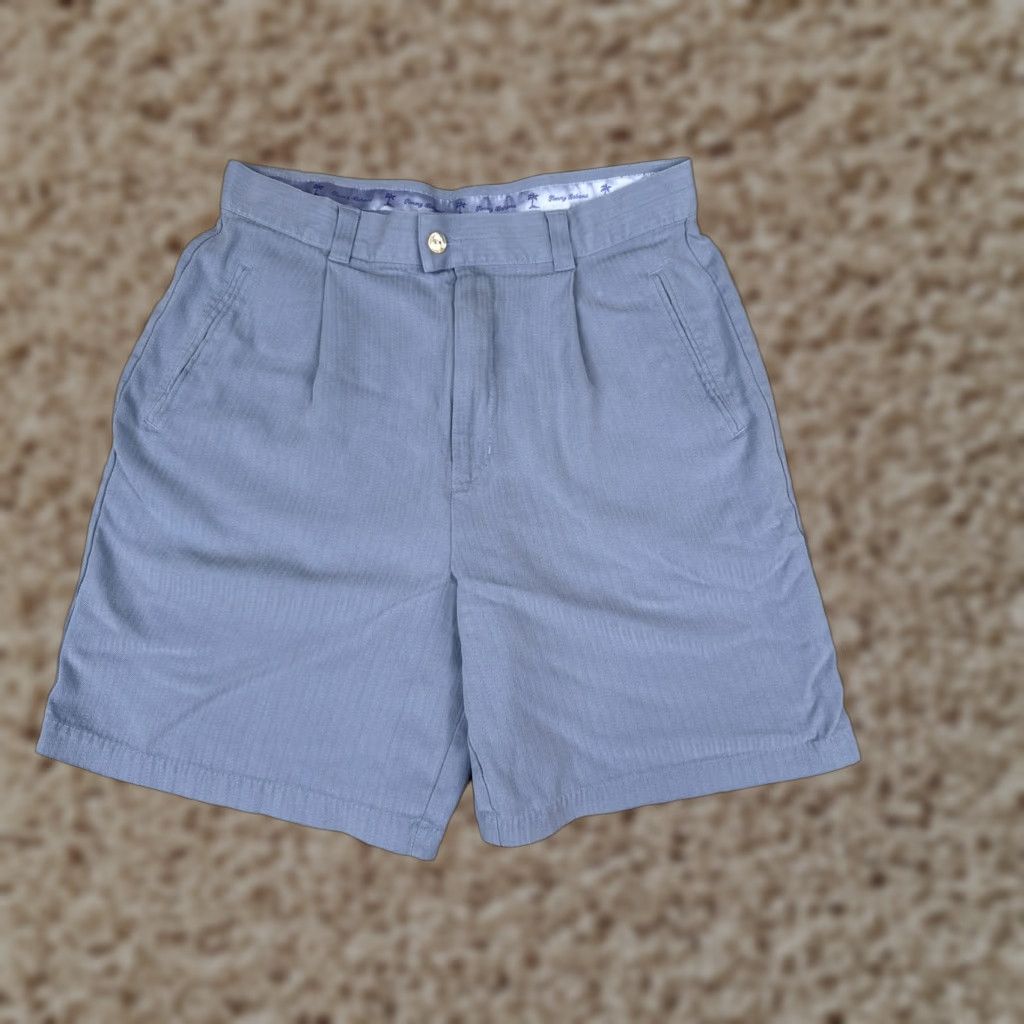 Tommy Bahama VINTAGE Tommy Bahama Shorts Womens 12 Blue 100% Silk Bermuda Beach Vacation Travel Size 34" / US 12 / IT 48 - 1 Thumbnail