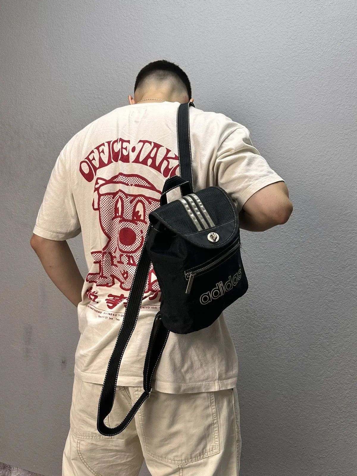 00s Adidas Sling Bag Tech y2k