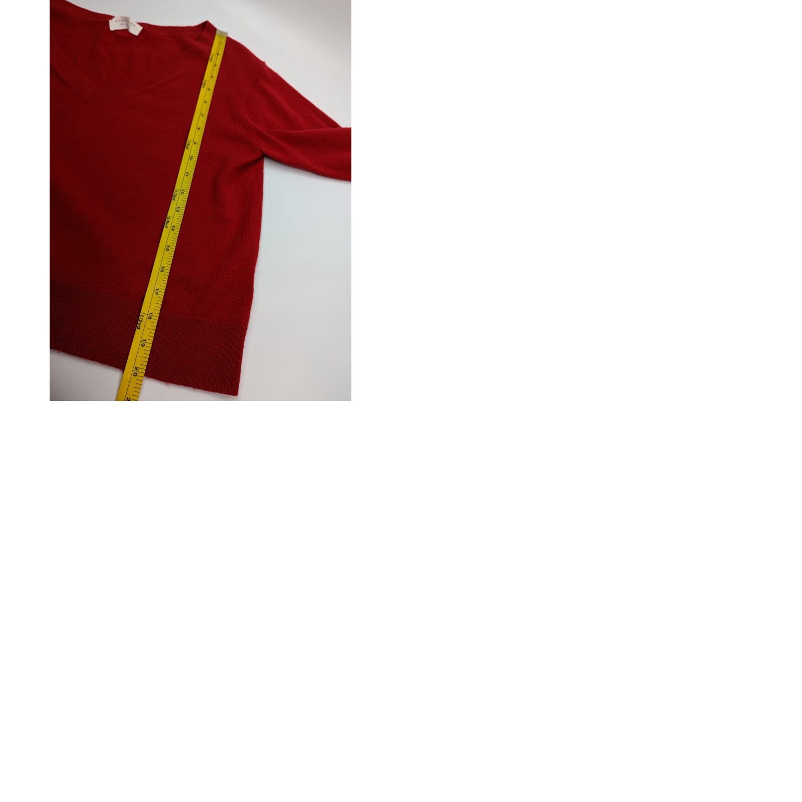 Everlane Everlane Red Cropped Pullover Cashmere Sweater Long Sleeve Womens Small Defect Size S / US 4 / IT 40 - 9 Thumbnail