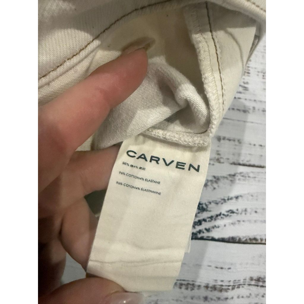Carven CARVEN Women's Beige Cargo Ankle Denim Jeans Size 2 Size 26" / US 2 / IT 38 - 4 Thumbnail