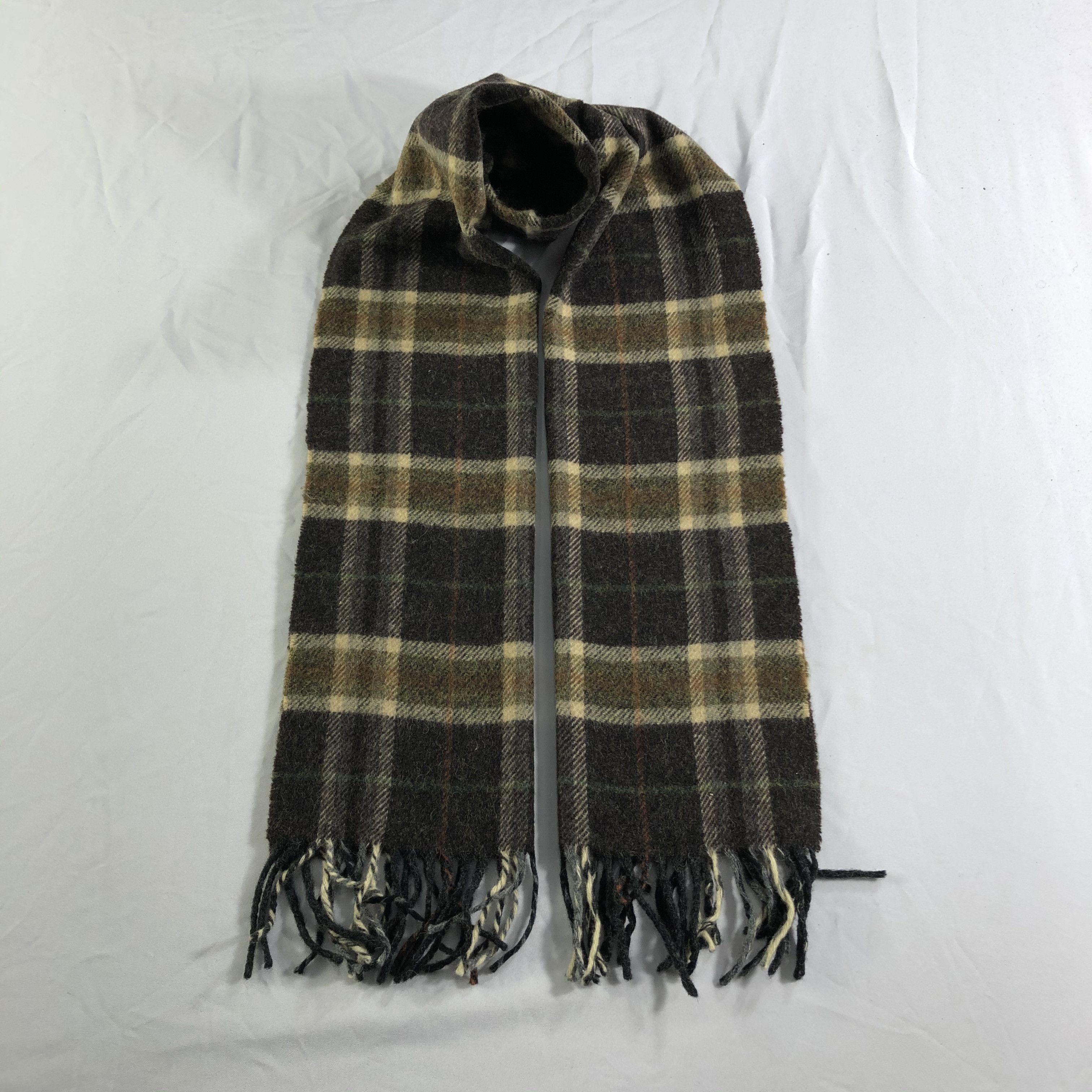 L.L. Bean L.L. Bean Tartan Wool Scarf Muffler Neckwear V2402 Size ONE SIZE - 1 Thumbnail