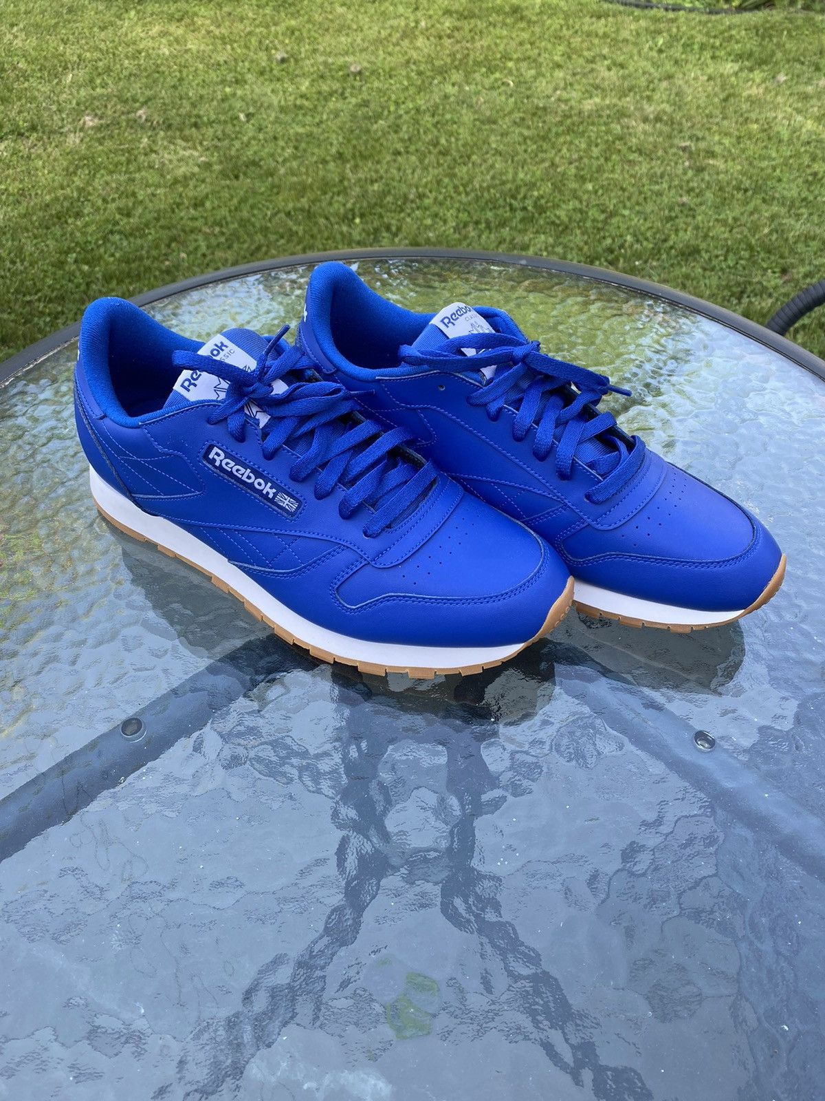 Reebok Reebok Classic Leather Shoes Royal Blue While Midsoles Sz 12 ...