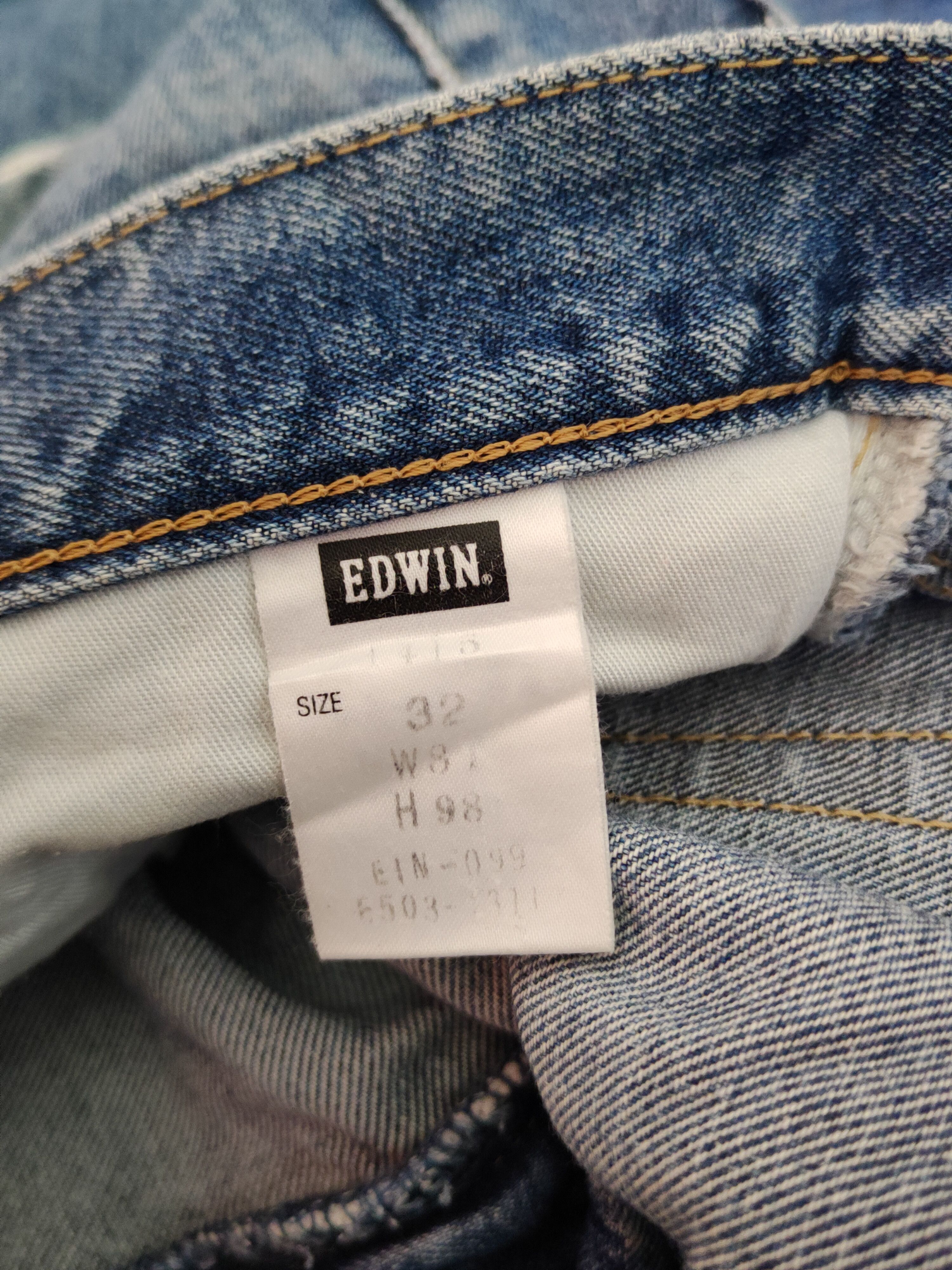 Edwin Edwin Blue Faded Distressed Ripped Jeans #S1700 Size US 30 / EU 46 - 16 Thumbnail