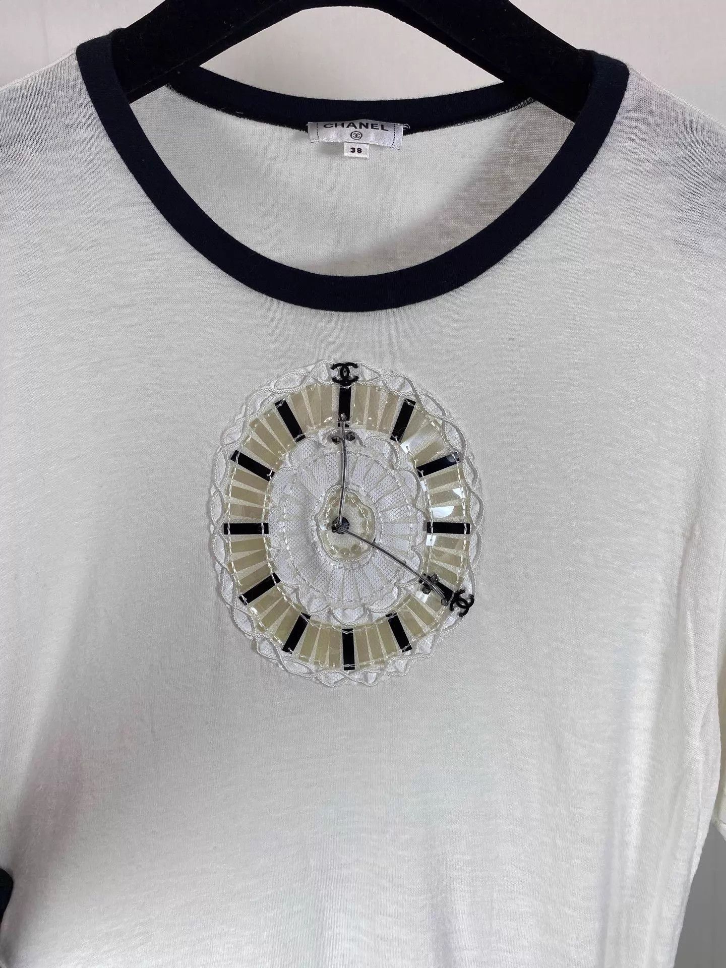 Chanel Chanel Clock T-shirt 98 New Authentic Size 38 Size S / US 4 / IT 40 - 2 Thumbnail