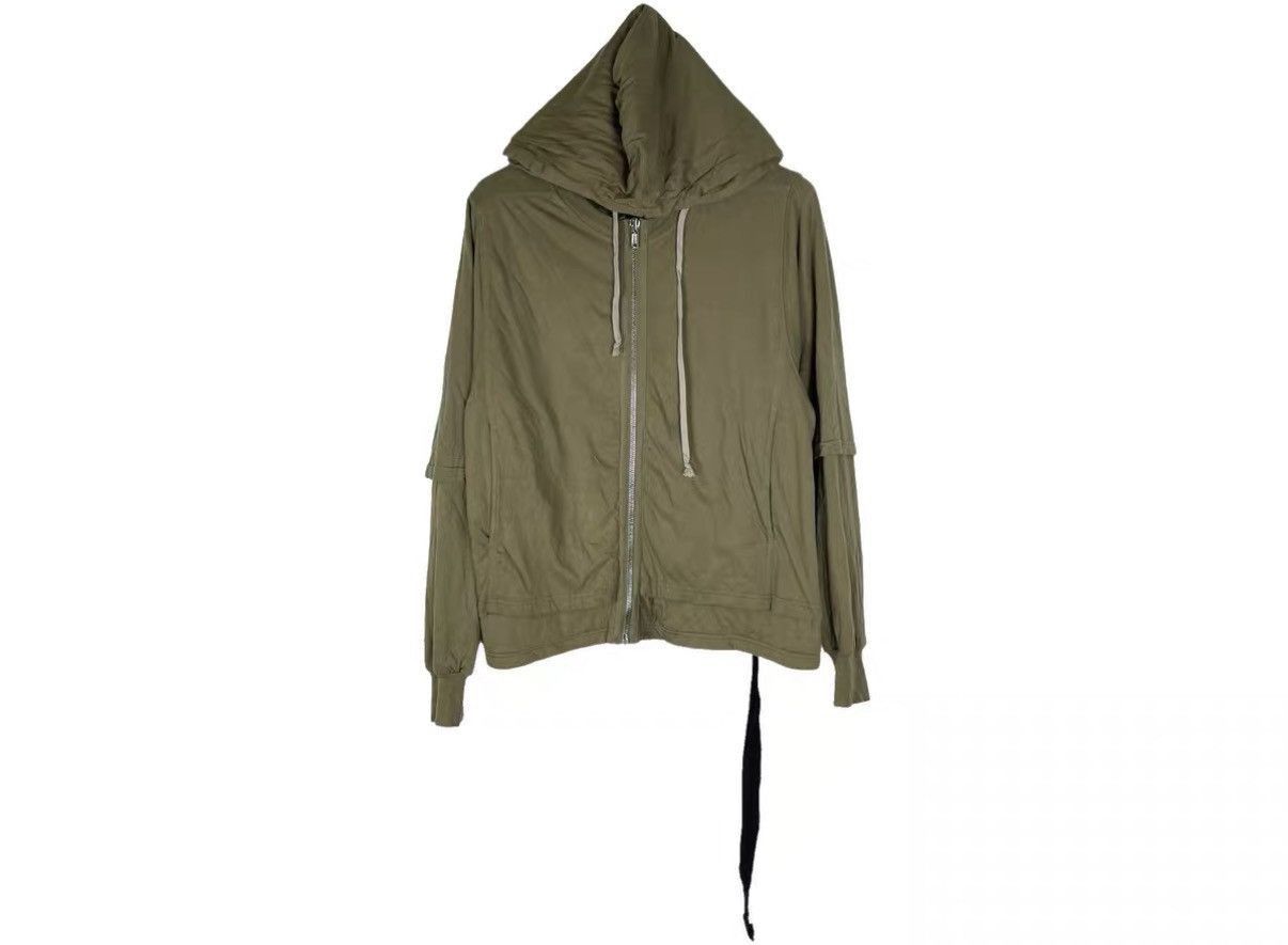 Rick Owens Green Hooded Zip-Up Jacket Size M Size US M / EU 48-50 / 2 - 1 Thumbnail