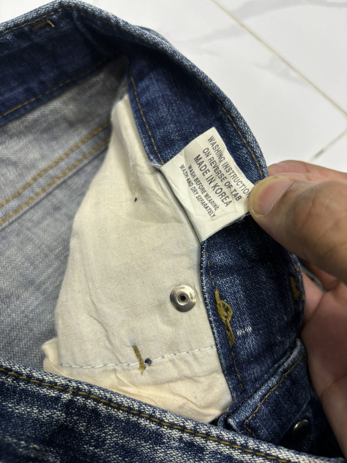 45rpm × Japanese Brand FLARE JEANS 5PM DISTRESSED FLARE DENIM JEANS Size 27" / US 4 / IT 40 - 12 Thumbnail
