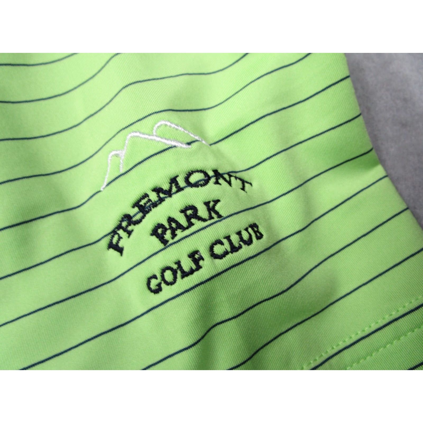 Footjoy FootJoy Polo Shirt Mens M Green Striped Performance Golf Fremont Park Golf Club Logo Embroidered Short Sleeve Polo Size US M / EU 48-50 / 2 - 4 Thumbnail