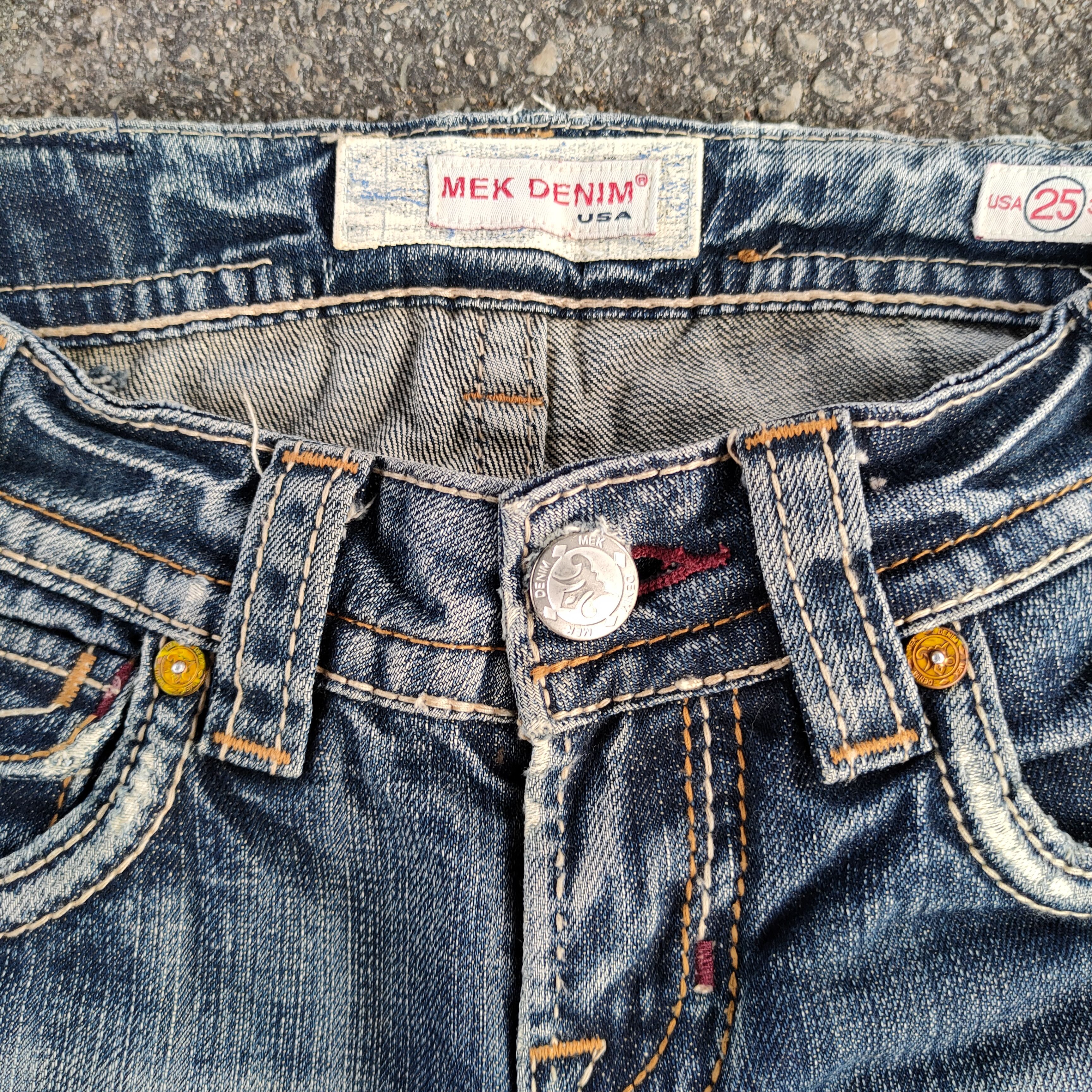 Mek Denim FLARE VINTAGE MEK DENIM JEANS DENIM PANTS Size US 27 - 5 Thumbnail