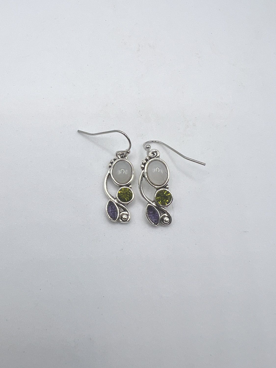 Jewelry Moon Crystal Dangle Earrings with Czs Size ONE SIZE - 4 Thumbnail