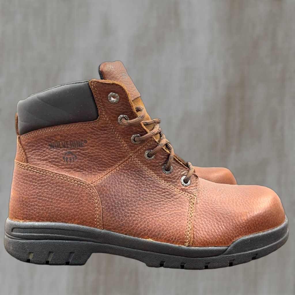 Vintage VINTAGE Wolverine Work Boots Men Size 14 M Leather Steel Toe Rubber Sole Brown 80s Casual Work Size US 14 / EU 47 - 1 Thumbnail