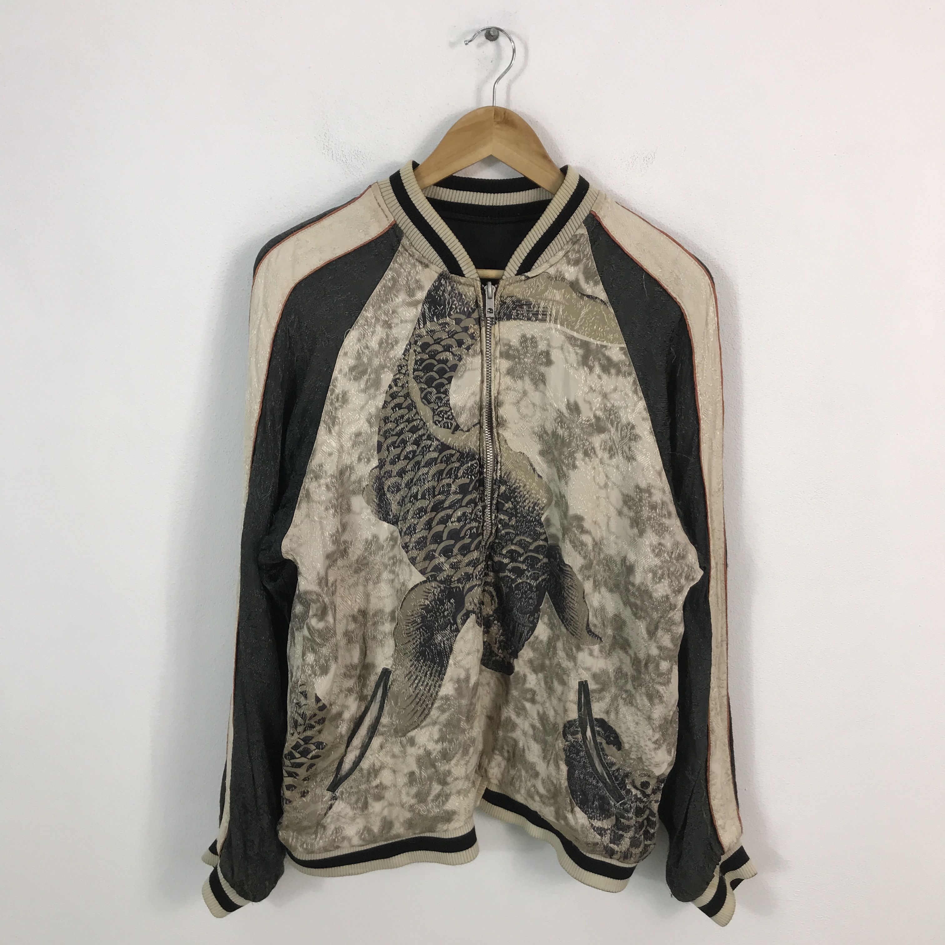 Japanese Brand Japanese brand Sukajan fish koi Japan design jacket Size US L / EU 52-54 / 3 - 1 Thumbnail
