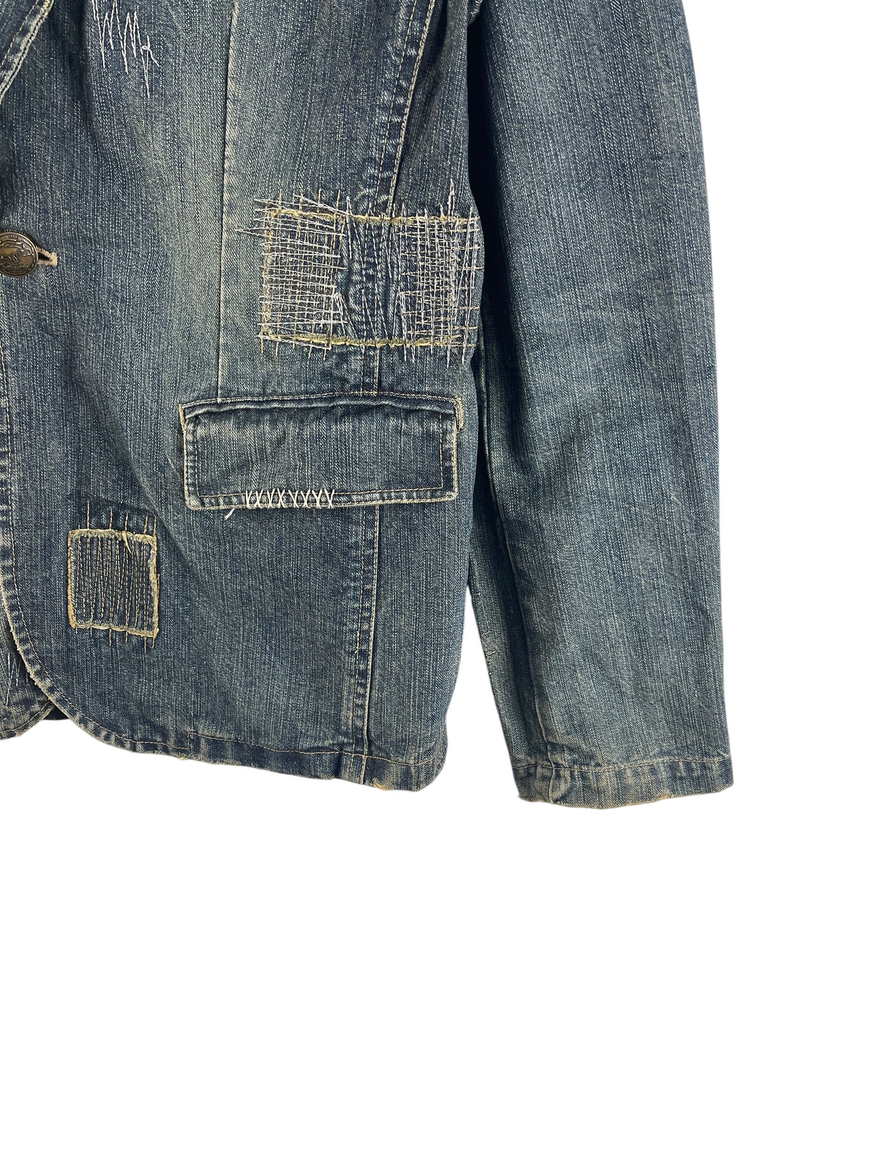 In The Attic Vintage IN THE ATTIC Distressed Denim Jacket Y2K Patchwork Size US S / EU 44-46 / 1 - 8 Thumbnail