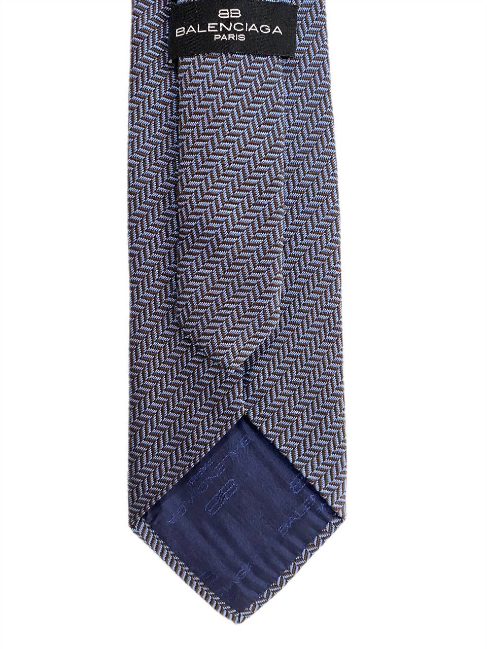 Balenciaga Balenciaga BB Graphic ZigZag Classic Casual Silk Tie Vintage Size ONE SIZE - 6 Thumbnail
