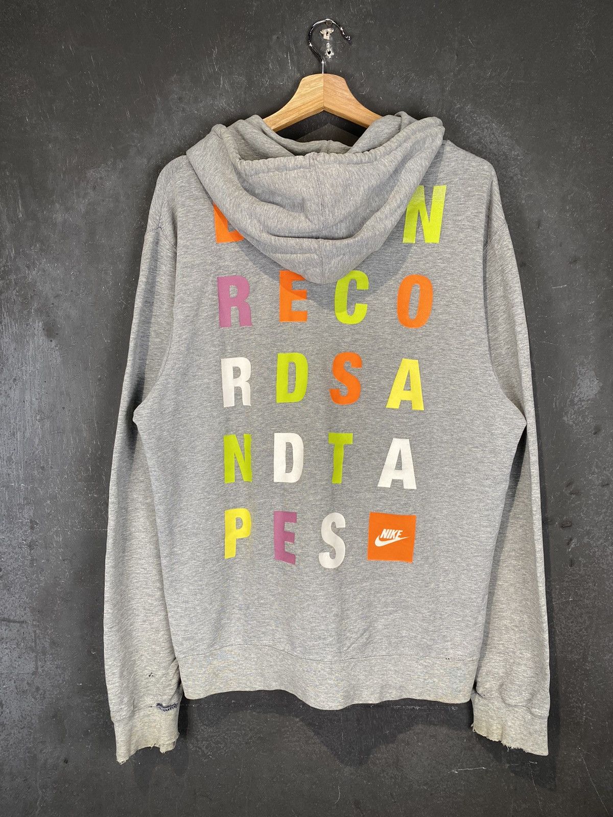 Nike y2k Nike “Burn Records & Tapes” Distressed Zipped Up Size US L / EU 52-54 / 3 - 2 Thumbnail