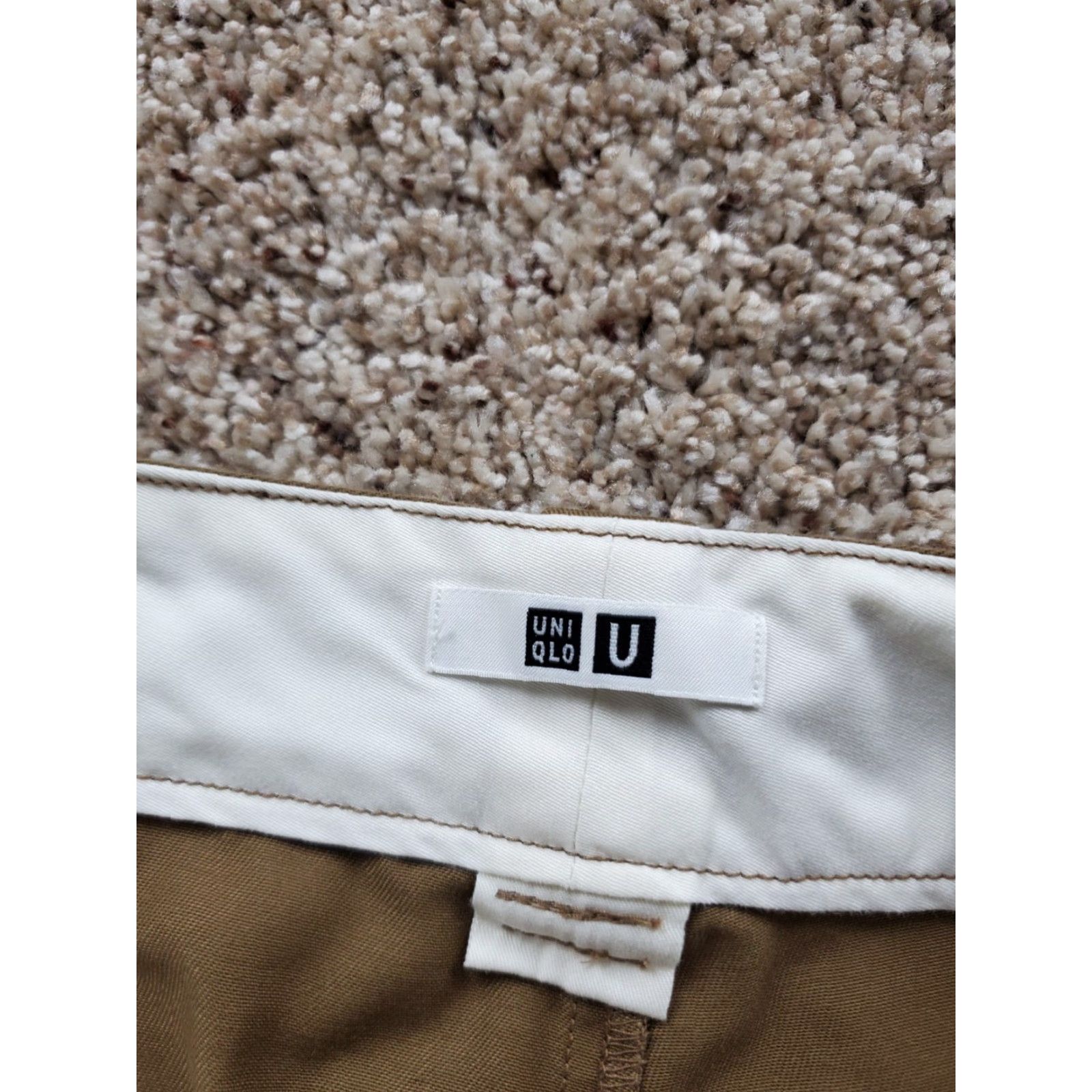 Uniqlo VINTAGE Uniqlo U Work Pants Mens Brown Regular Fit Cotton Blend Straight Leg 29 Size US 29 - 3 Thumbnail