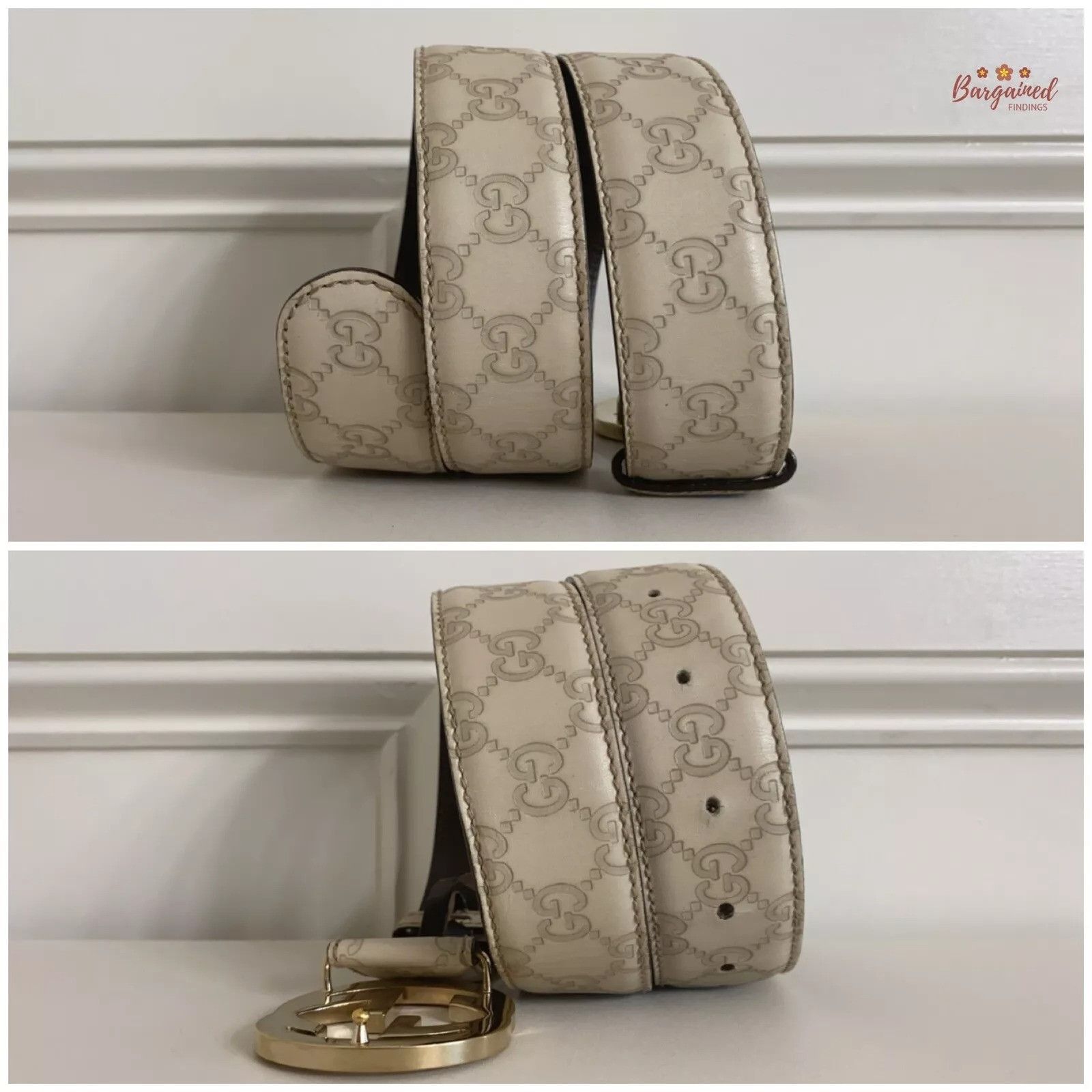 Gucci Gucci Guccissima Leather Gold Interlocking G Buckle Belt Size 30 - 6 Thumbnail