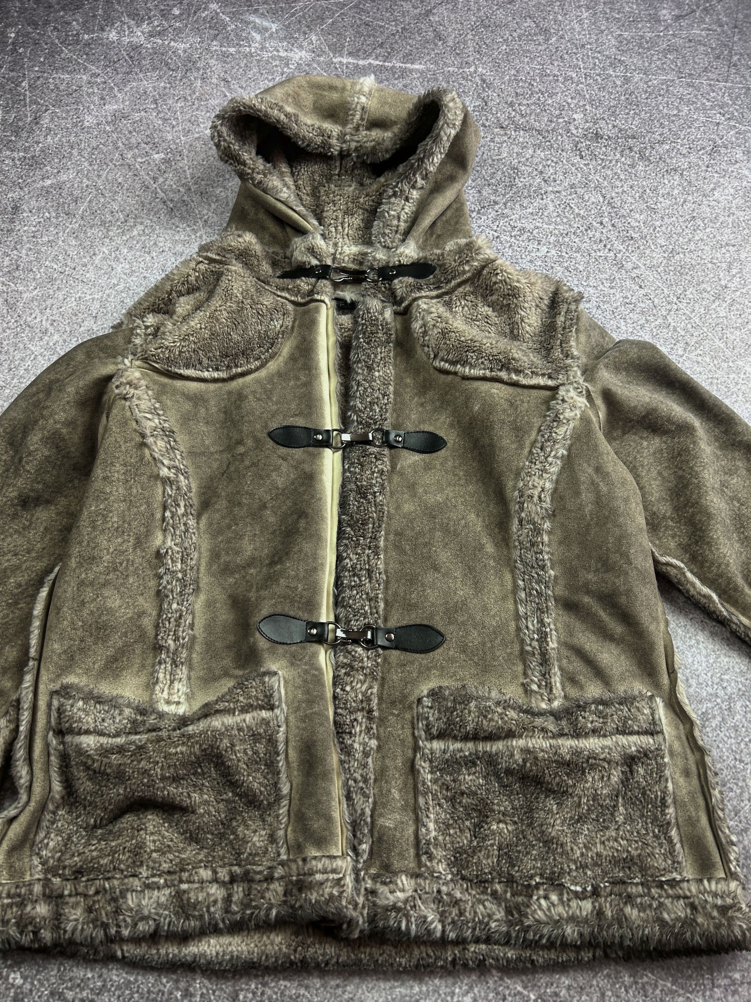 Yohji Yamamoto Vintage Shearling Napoleon Jacket Hooded Archive Style Size US M / EU 48-50 / 2 - 4 Thumbnail
