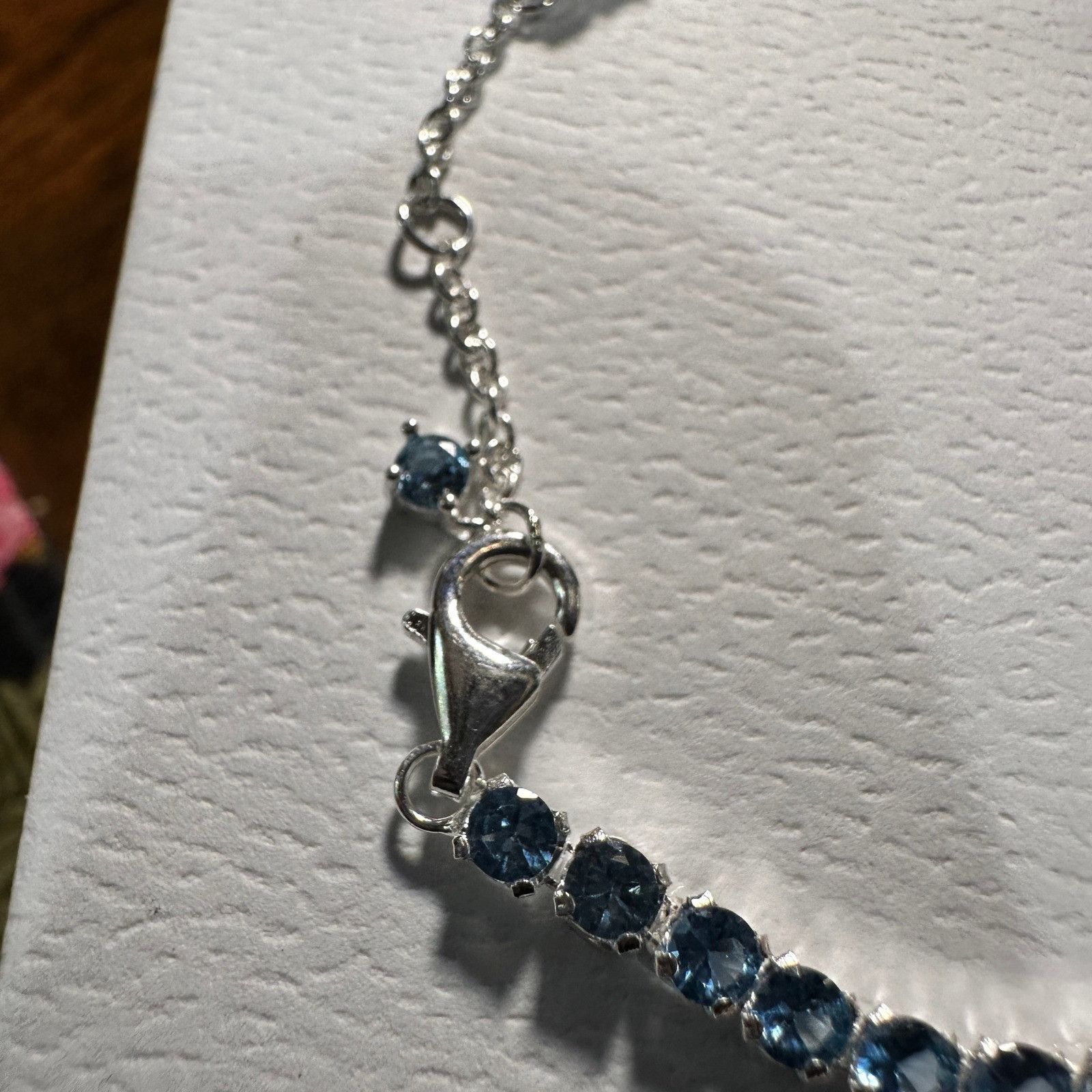 pandora Authentic Pandora, SZ 20CM, Silver Blue Crystal Tennis Brace Size ONE SIZE - 2 Thumbnail