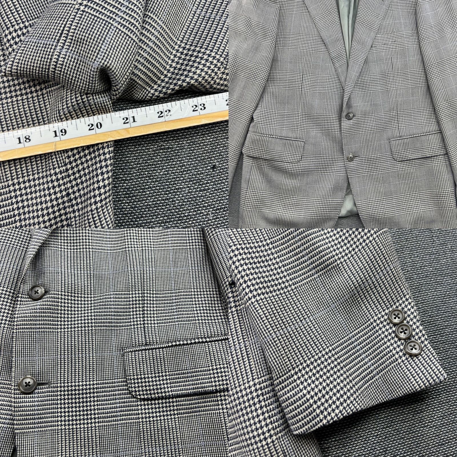 Corneliani Corneliani Blazer Jacket Mens 43R Virgin Wool Gray Plaid Italy Regular Size 43R Blazer Mens Wool Gray Plaid Italy Size 46R - 8 Thumbnail