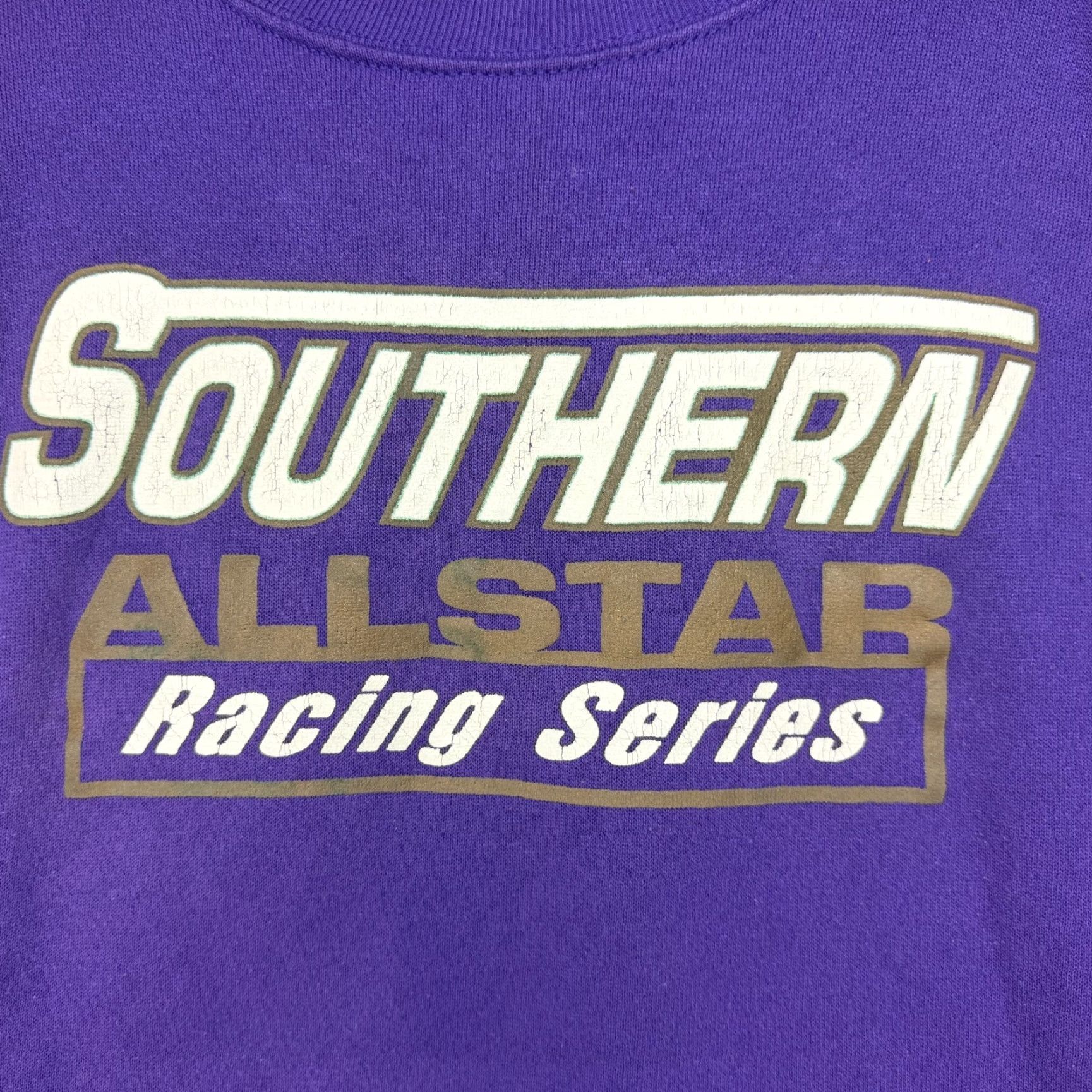 Tultex VTG 90s Southern All Star Racing Series Sweatshirt Men's XL Pullover Made In USA Purple Crew Neck Graphic Print Embroidered Logo Tultex Size US XL / EU 56 / 4 - 2 Thumbnail