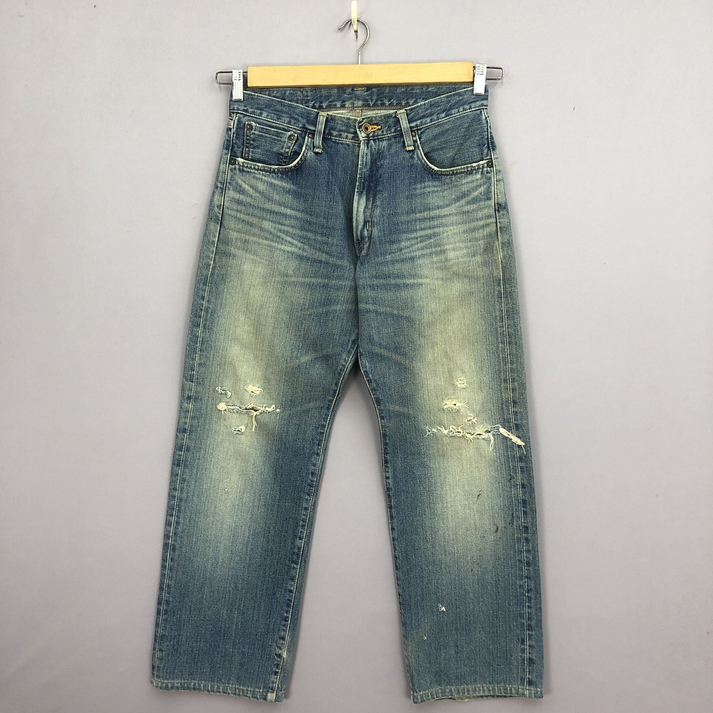 Japanese Brand Vintage Edwin 505x Selvedge Jeans 90s Mud Wash Faded Denim Size US 30 / EU 46 - 1 Thumbnail