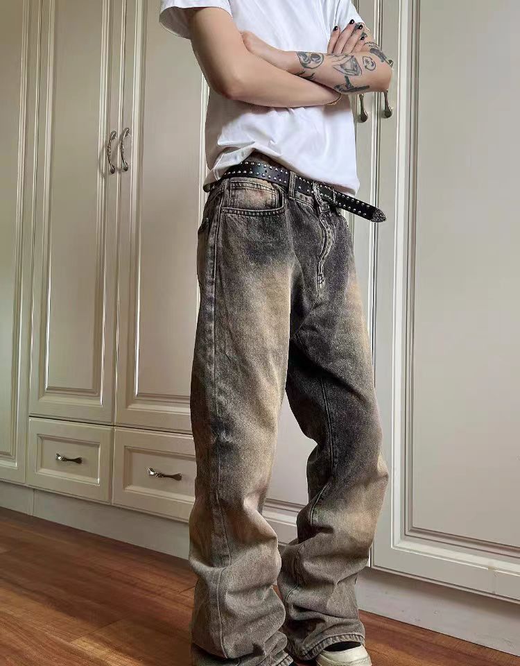 Japanese Brand × Vintage Washed and Aged Vintage Street Loose Micro Flare Jeans Size US 34 / EU 50 - 3 Thumbnail