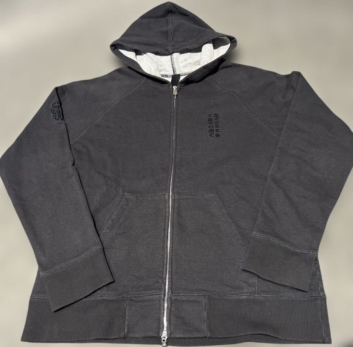 Chrome Hearts Chrome Hearts GRP Y NOT Leather Patchwork Zip-Up