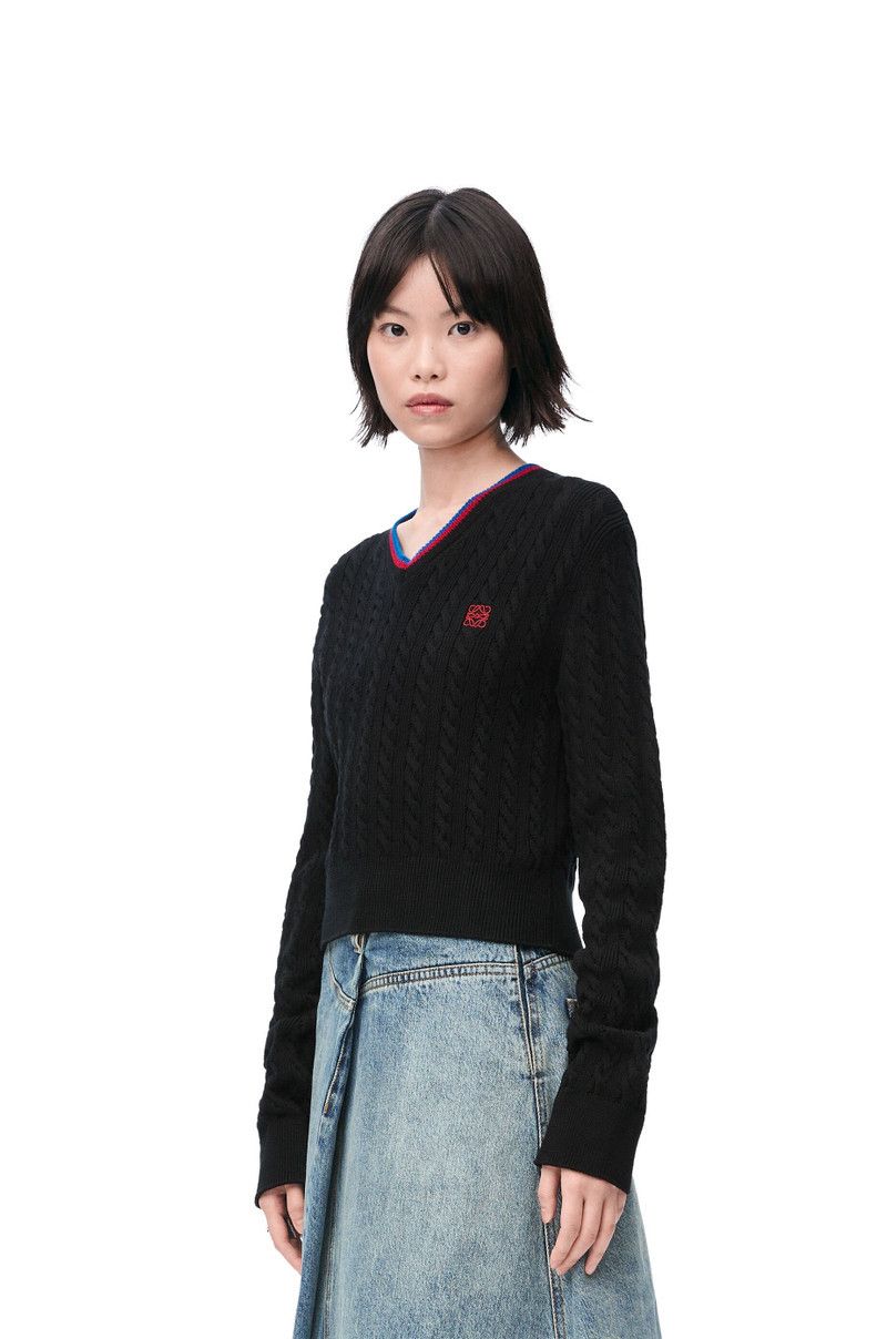 Loewe o1in1g0426 Sweater in Black Size S / US 4 / IT 40 - 3 Thumbnail