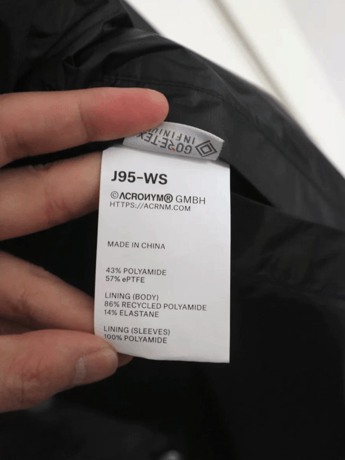 Acronym Acronym J95-WS 2L Gore-Tex Infinium Windstopper Jacket-2507 Size US S / EU 44-46 / 1 - 2 Thumbnail