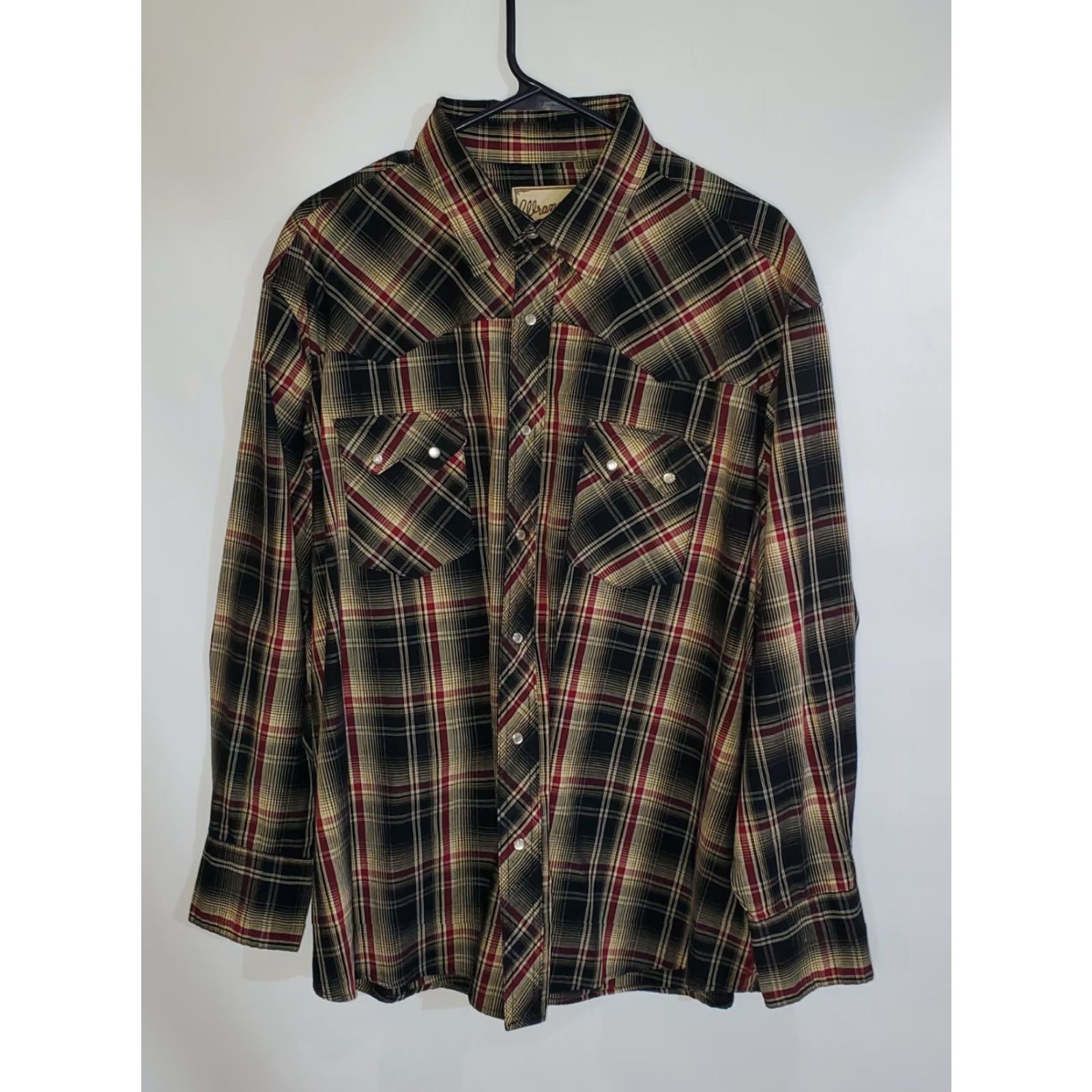 Wrangler Wrangler Plaid Pearl Snap Western Style Long Sleeve Shirt Mens 2XL Classic Look Size US XXL / EU 58 / 5 - 2 Thumbnail