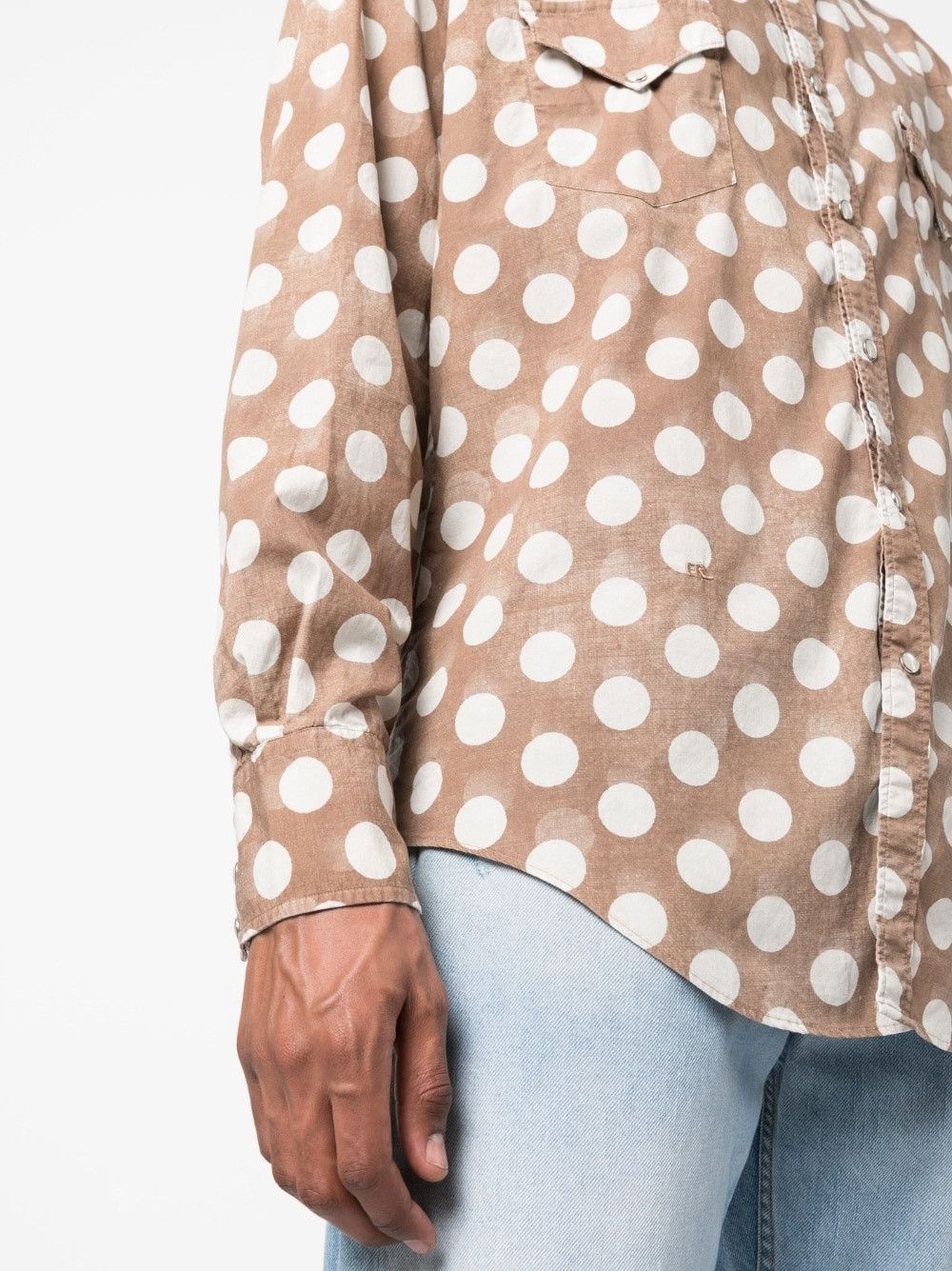 ERL o1y0125 Patterned Shirt in Brown/White Size US L / EU 52-54 / 3 - 4 Thumbnail