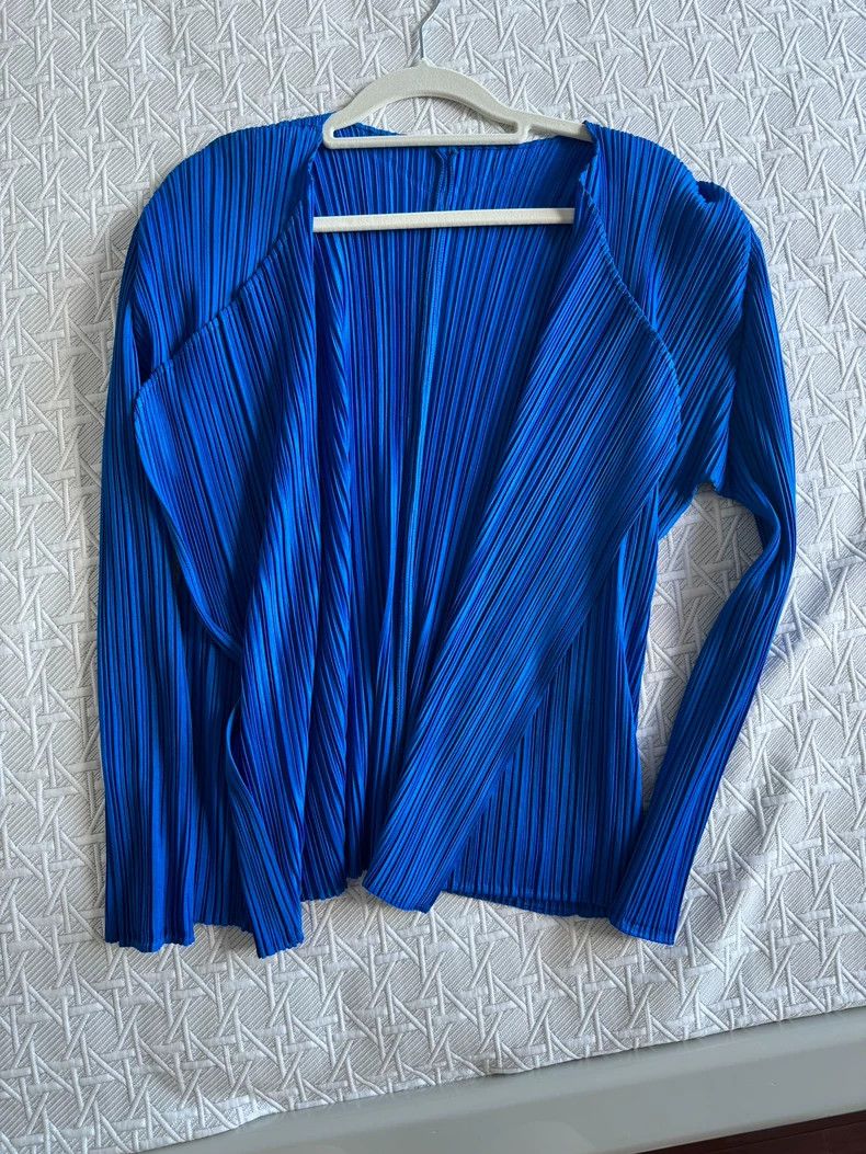 Issey Miyake issey miyake size:4 Blue cardigan coat Size M / US 6-8 / IT 42-44 - 1 Thumbnail