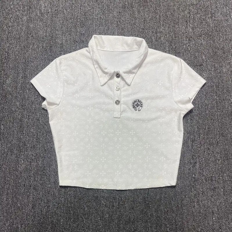 Chrome Hearts Chrome Hearts White Wool Cropped T-shirt 0089 Size S / US 4 / IT 40 - 1 Thumbnail