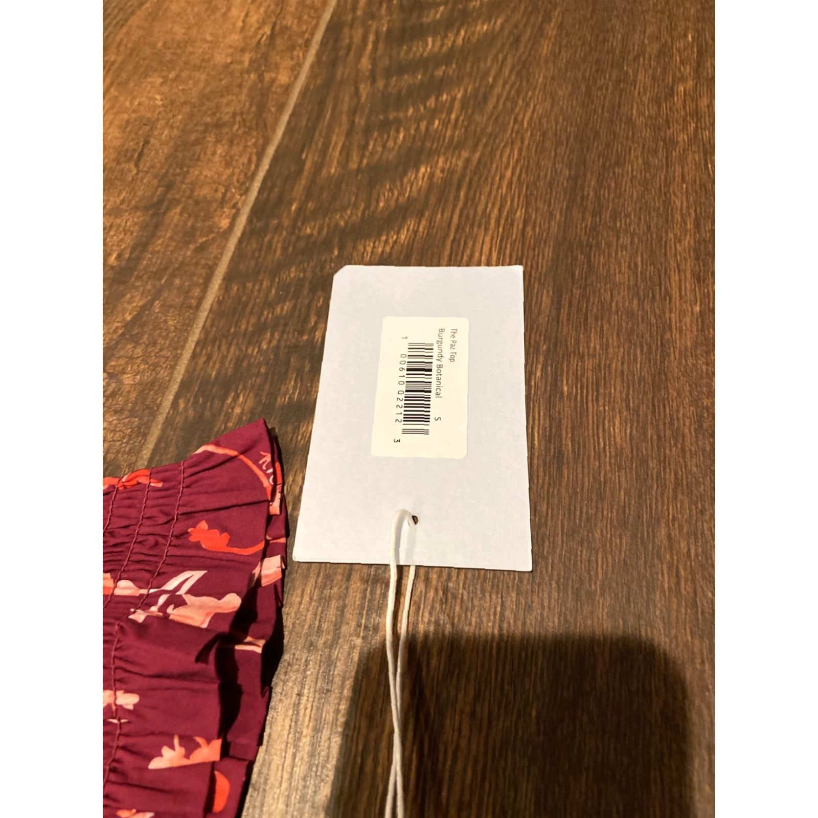 Vintage Hill House Top The Paz Burgundy Botanical Floral Smocked Cap Sleeveless Cotton S Size S / US 4 / IT 40 - 4 Thumbnail