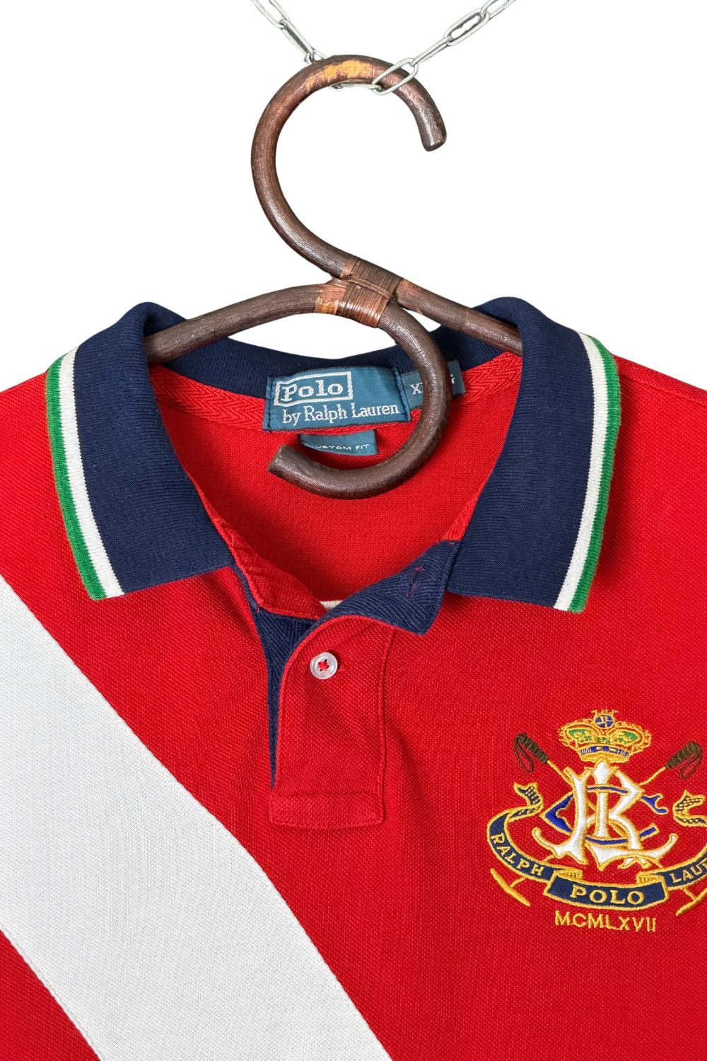 Polo Ralph Lauren 2010 Polo Ralph Lauren Crest Sash Rugby Polo Number 3 Size US XL / EU 56 / 4 - 7 Thumbnail