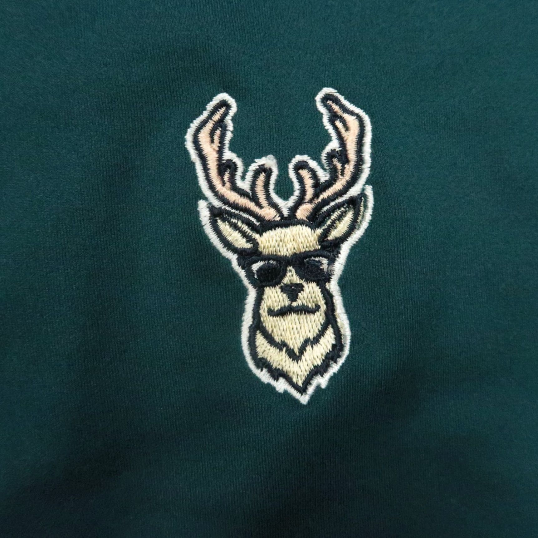 Vintage Waggle Pullover Mens Large Green Deer Buck Performance Quarter Zip Shirt Size US L / EU 52-54 / 3 - 4 Thumbnail