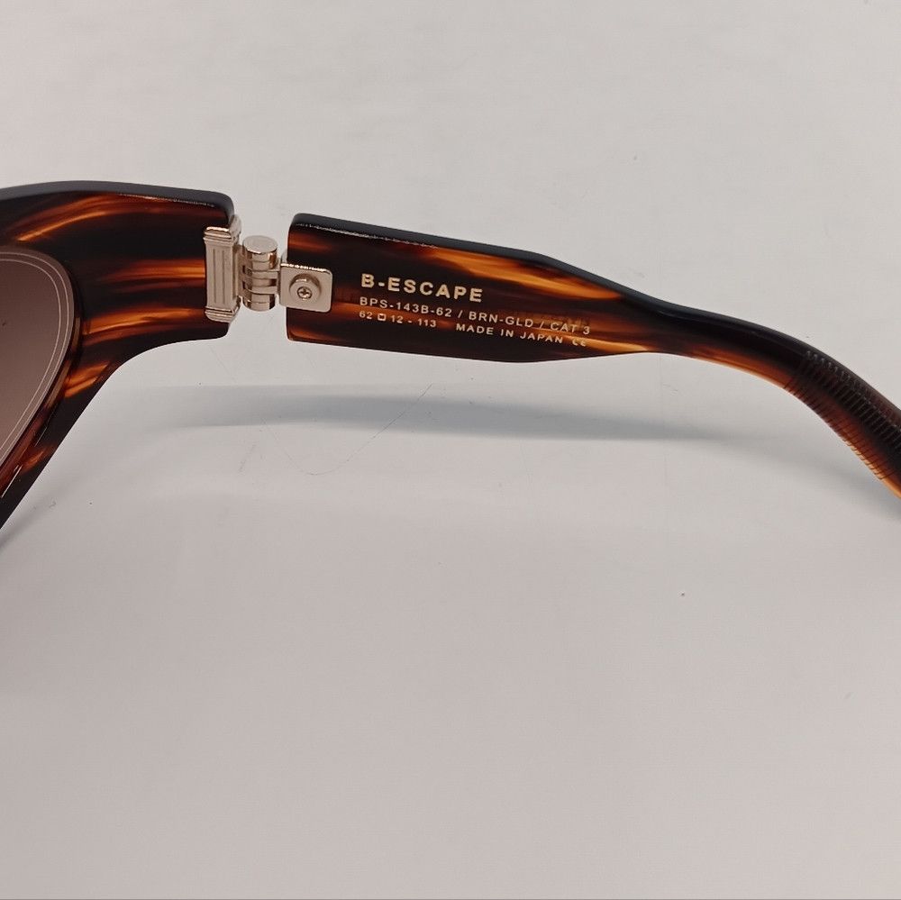 Balmain Balmain Unisex B-Escape Geometric Sunglasses - Brown/Gold Size ONE SIZE - 8 Thumbnail