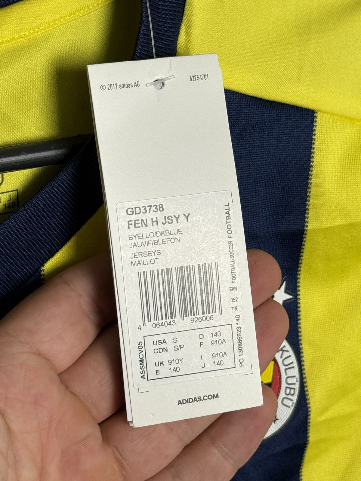 Adidas KIDS New Fenerbahce 20/21 Home Football Jersey T-Shirt Size US XS / EU 42 / 0 - 13 Thumbnail