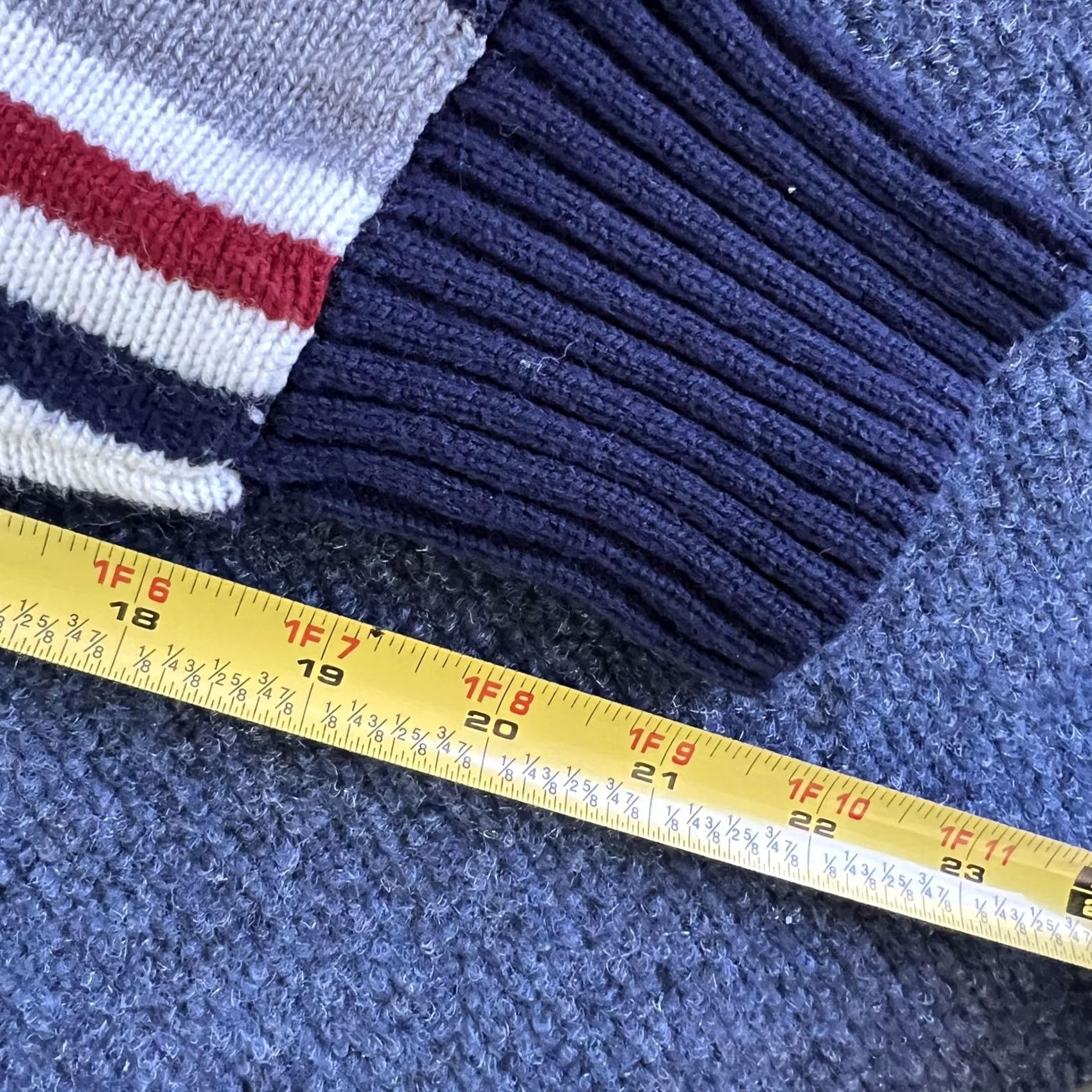 Vintage VINTAGE Career Club Sweater Mens Large White Striped Knit Pockets 80s Collared Pullover Knit Shirt Size US L / EU 52-54 / 3 - 6 Thumbnail