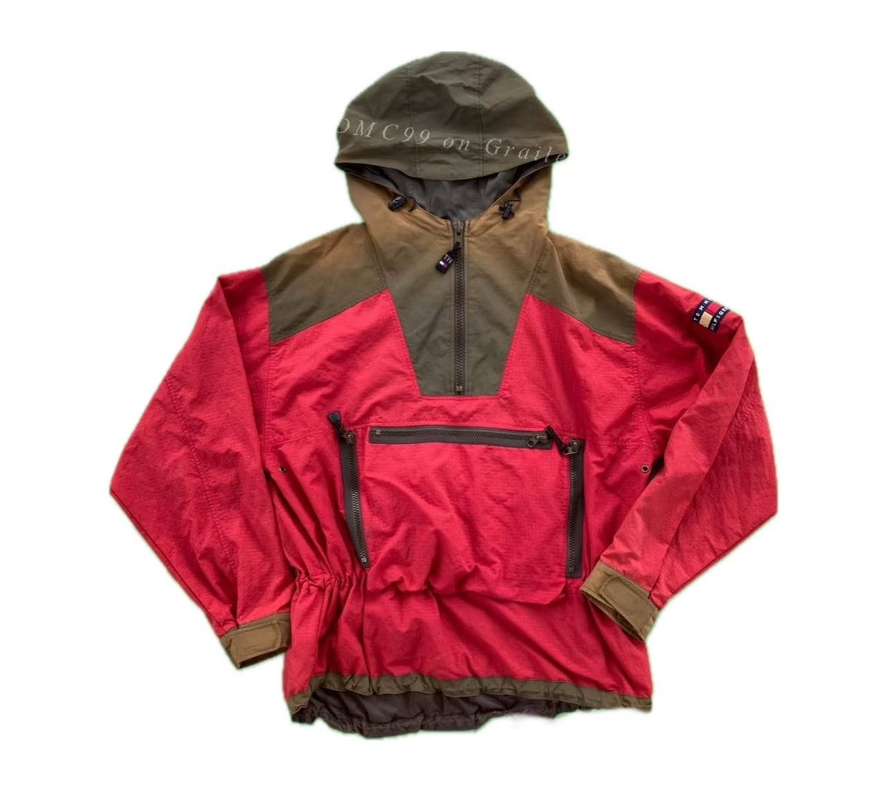 Vintage Vintage 90s Tommy Hilfiger Flag Patch Anorak Size US XL / EU 56 / 4 - 1 Thumbnail
