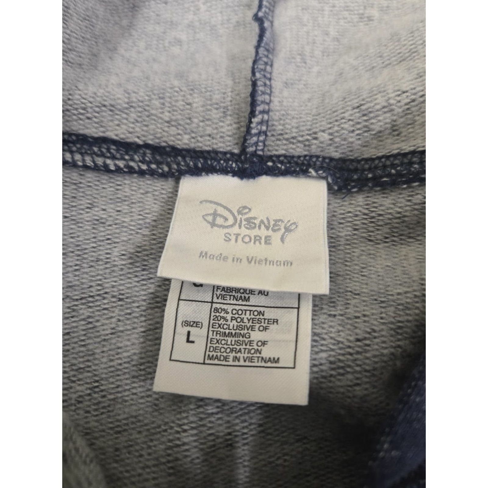Disney Mickey Mouse Hoodie Mens Large Blue Disney Store Hello Folks Zip Up Graphic Print Hooded Full Zip Mens L Blue Size US L / EU 52-54 / 3 - 5 Thumbnail