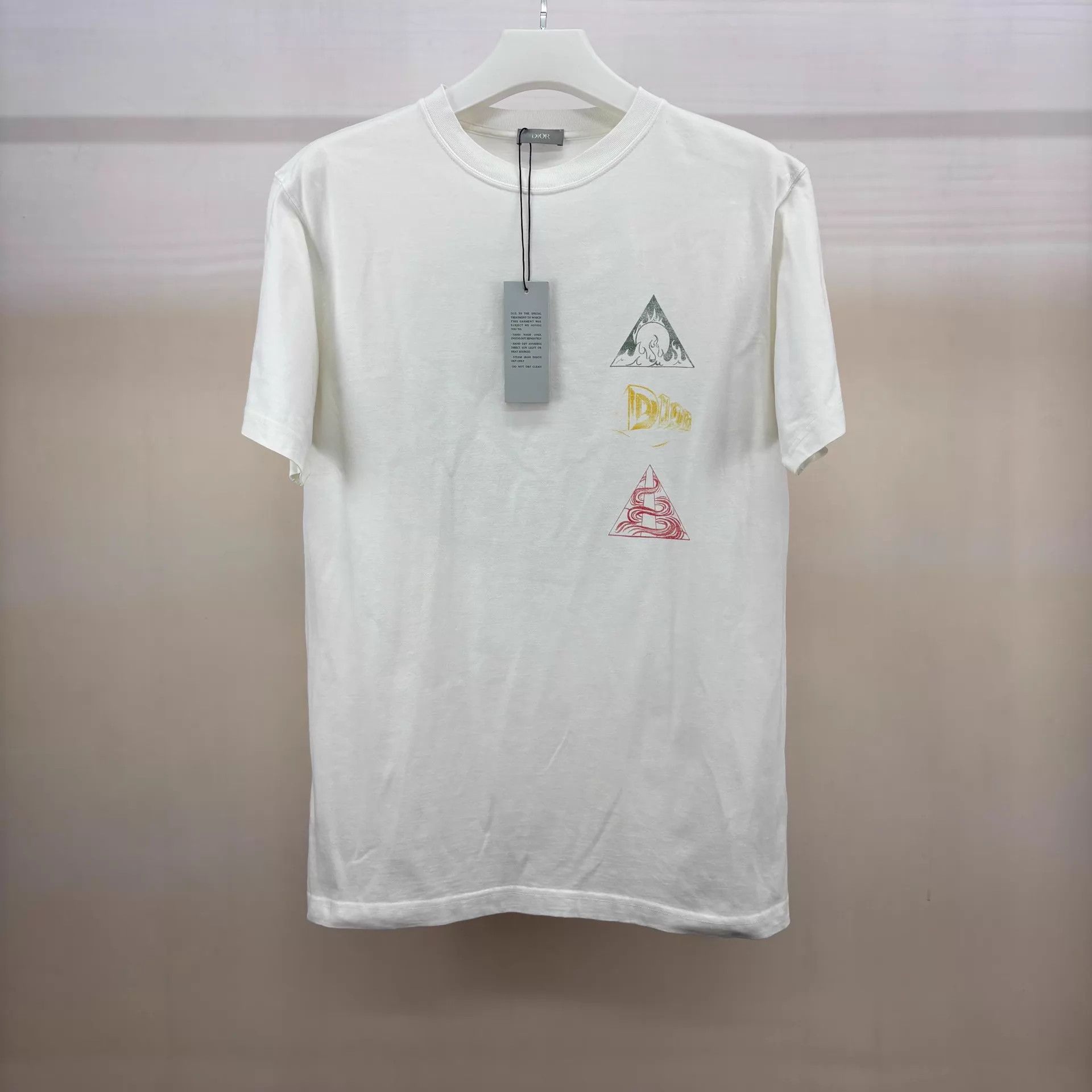 Dior Dior White Print Short Sleeve Tee M Italian 100% Cotton Size US M / EU 48-50 / 2 - 1 Thumbnail