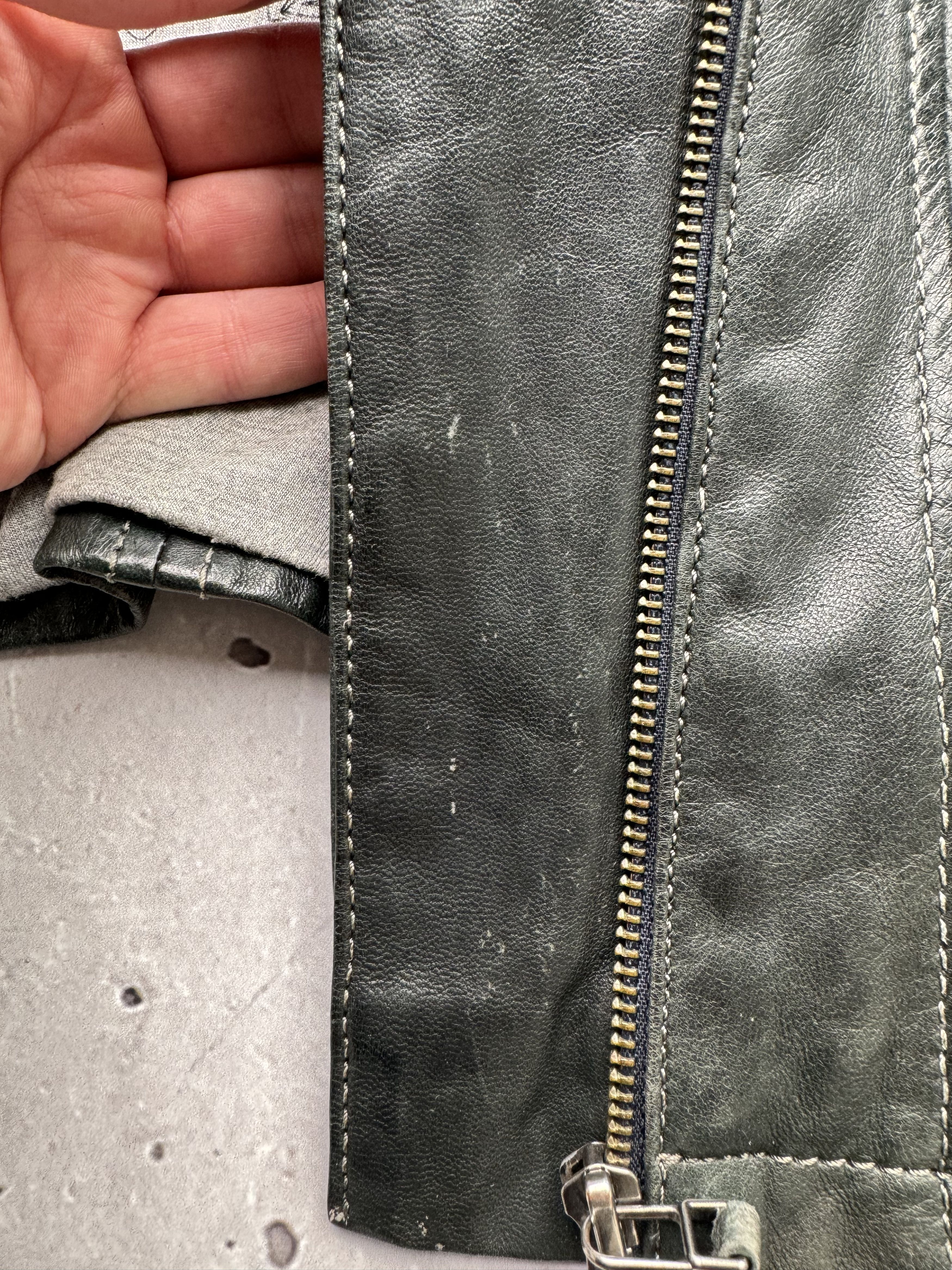 Genuine Leather Vintage Multi Zipped Sheep Leather Jacket Size M / US 6-8 / IT 42-44 - 9 Thumbnail