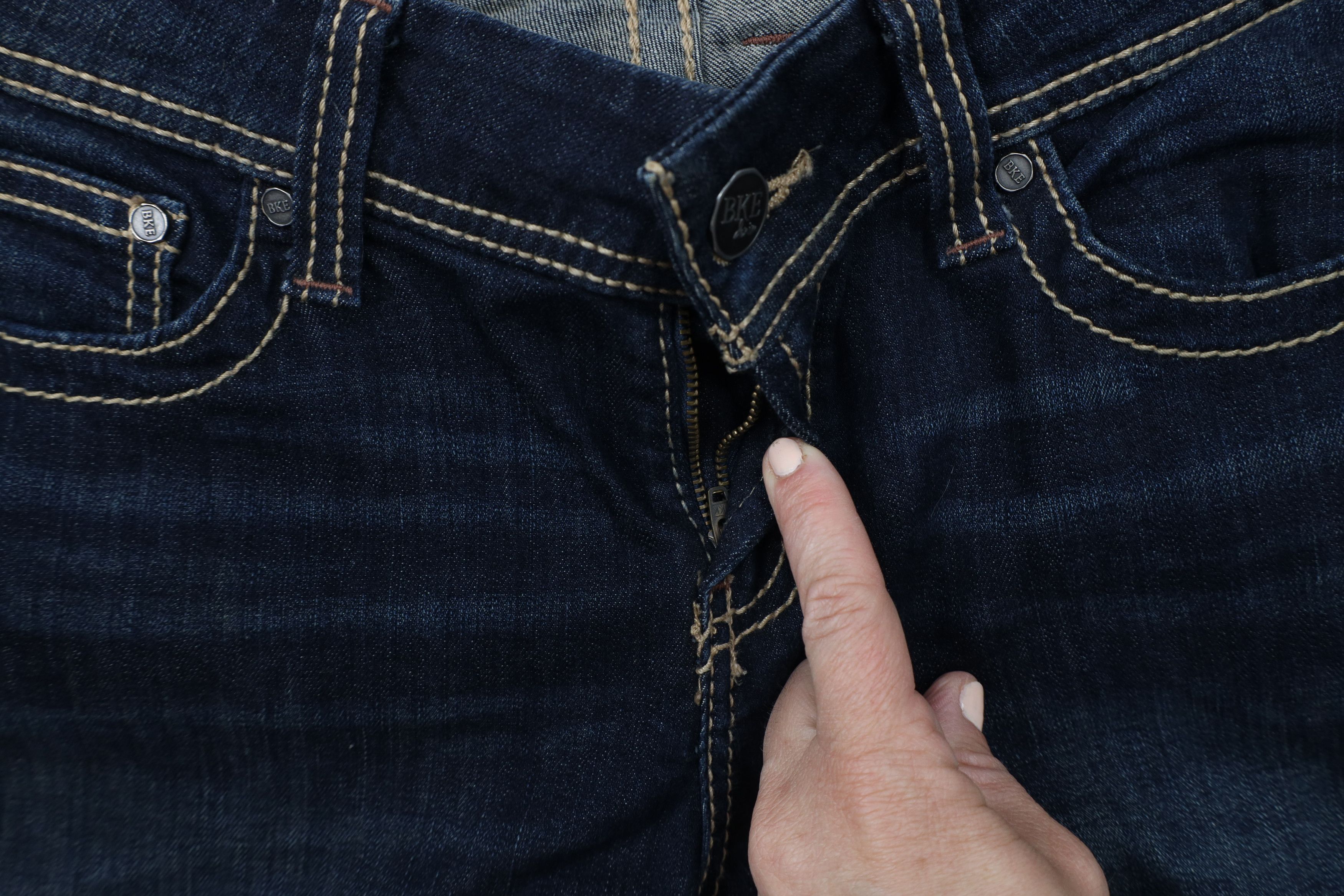 BKE × Vintage Buckle BKE Thick Stitch Stretch Culture Denim Jeans Blue Size 32" / US 10 / IT 46 - 6 Thumbnail